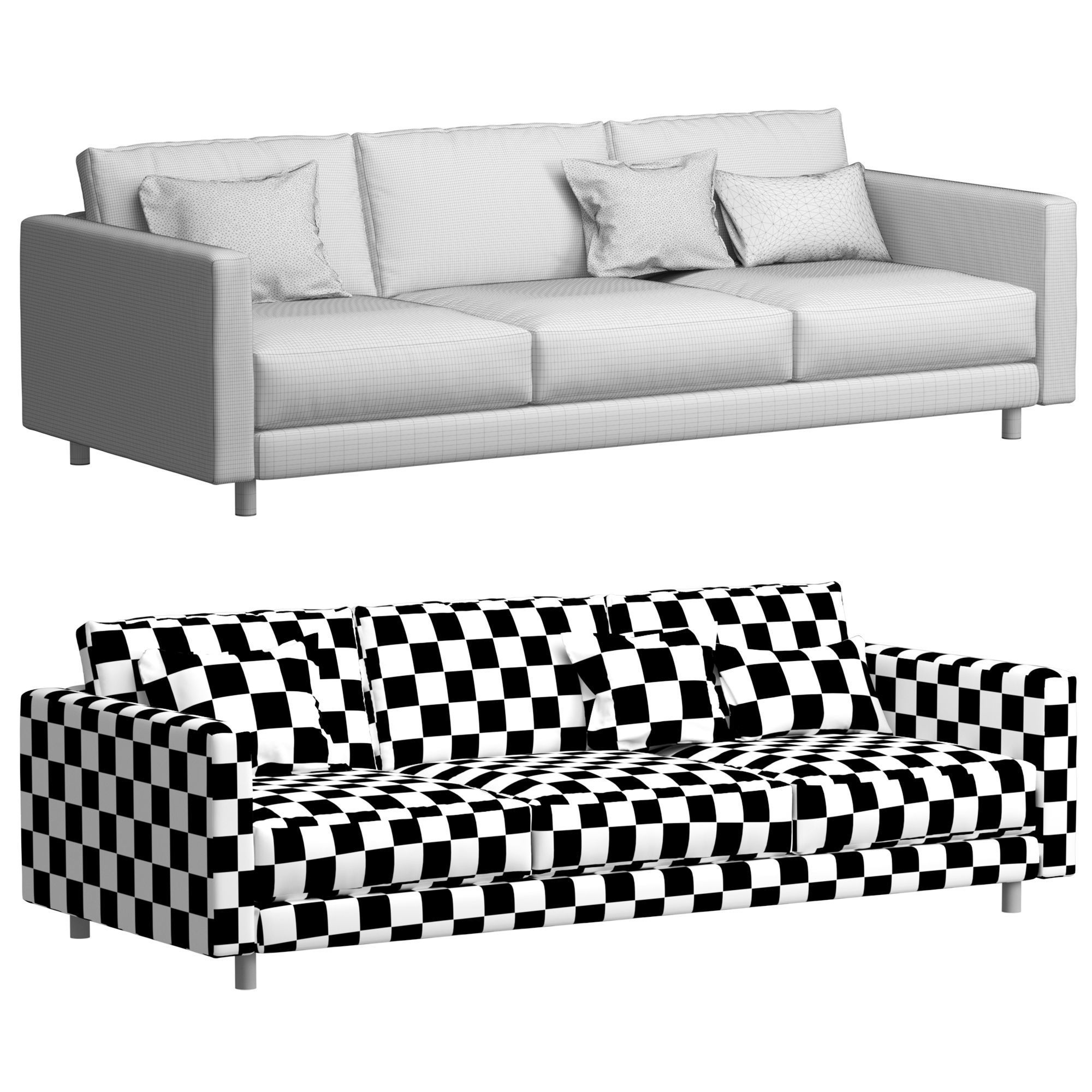 Bernhardt Dakota Sofa 3D model_3