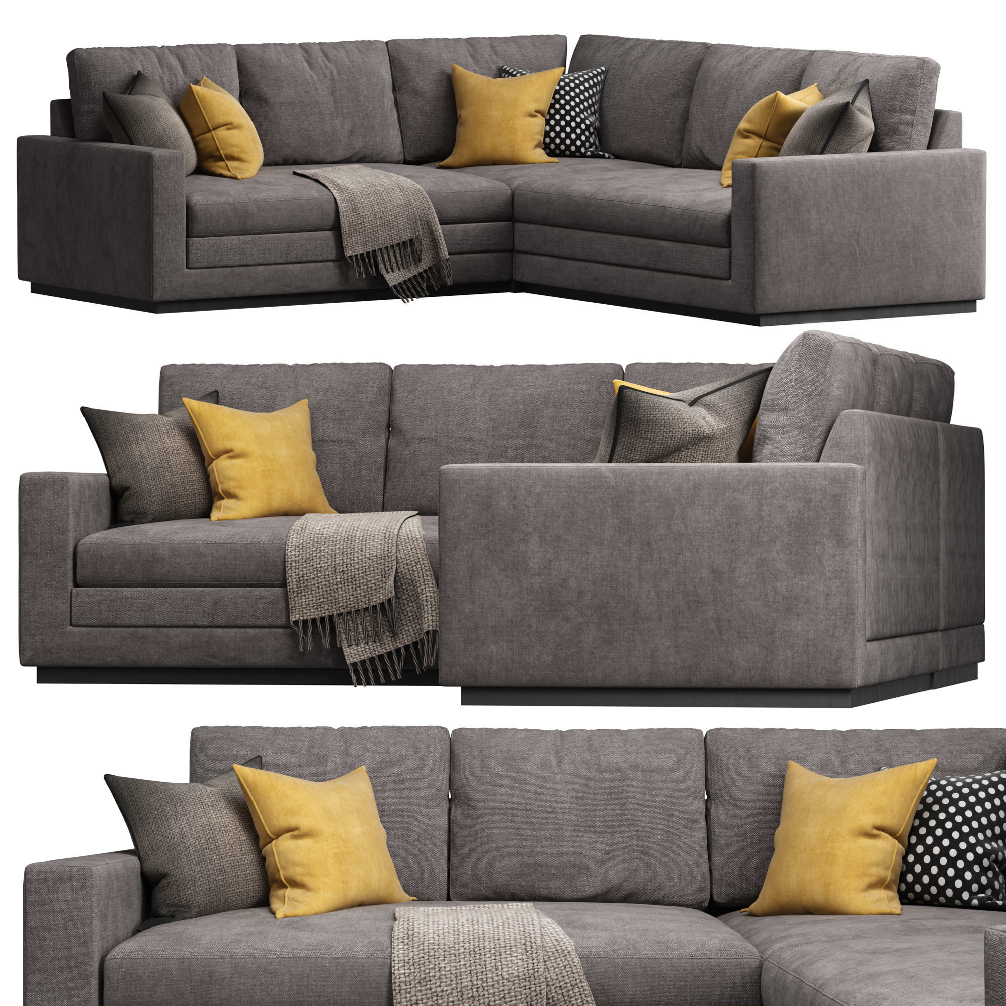 Wesley Hall - Dapper Sectional 3D model_1