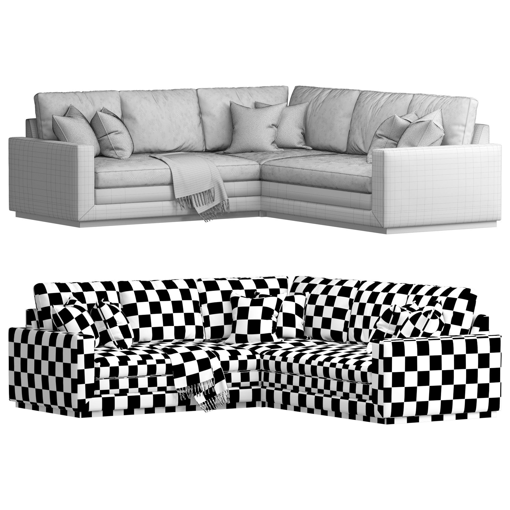 Wesley Hall - Dapper Sectional 3D model_2