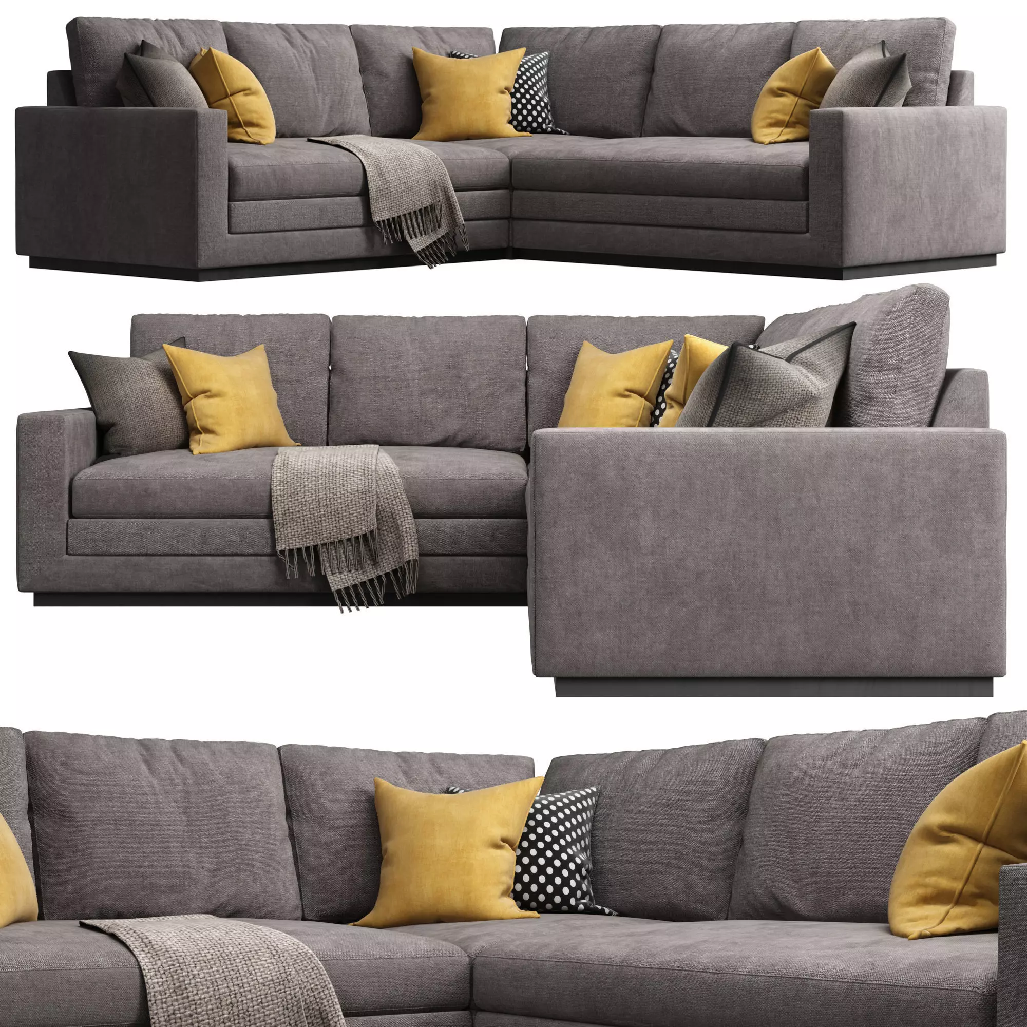 Wesley Hall - Dapper Sectional 3D model_0