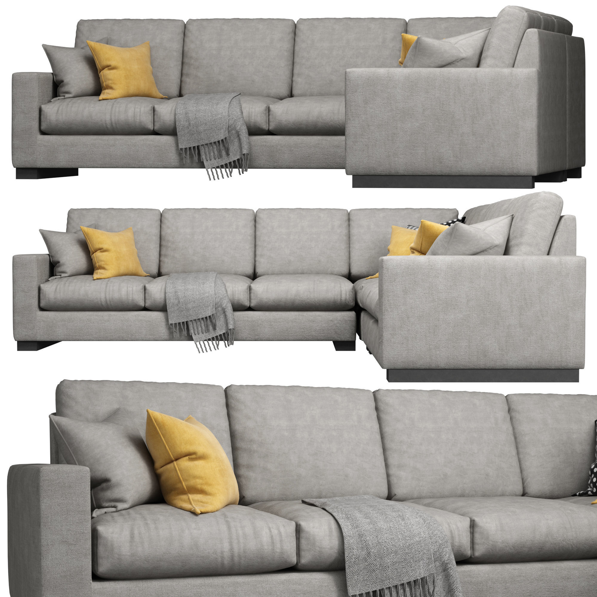 Wesley Hall - Ample Sectional 3D model_1