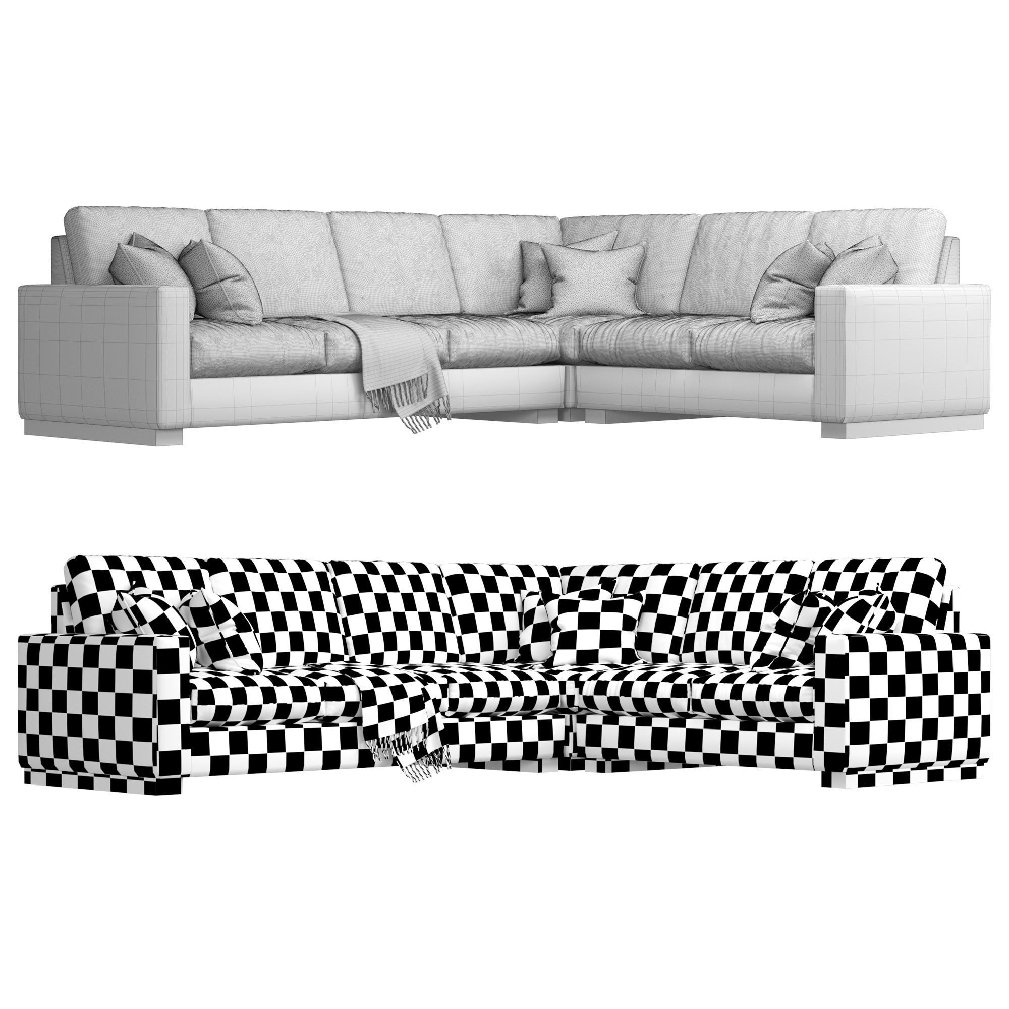 Wesley Hall - Ample Sectional 3D model_2