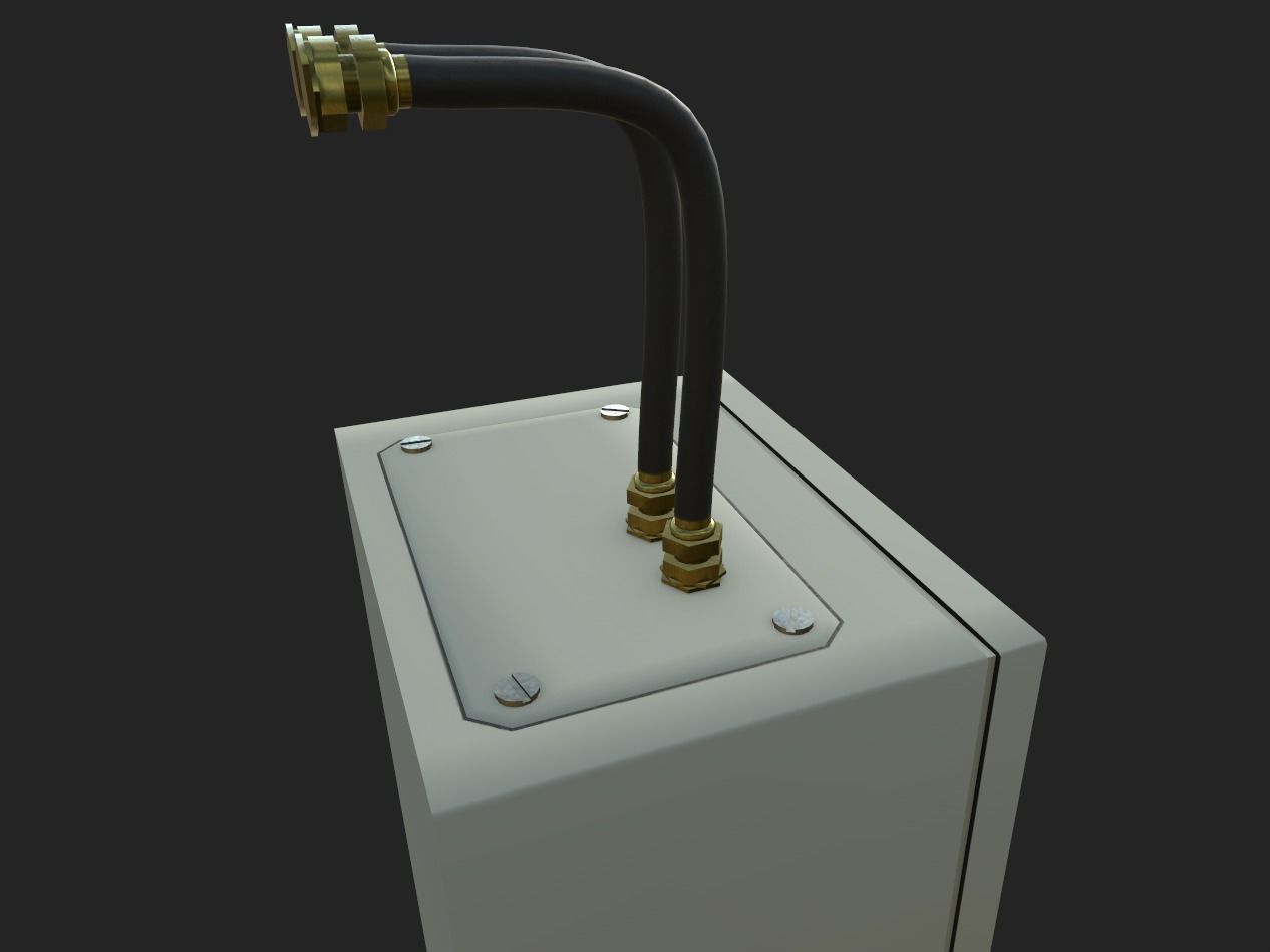 Electrical Enclosure Low-poly 3D model_2