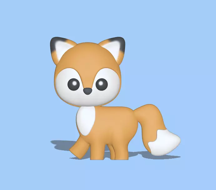 Fox Flat 3D print model_0