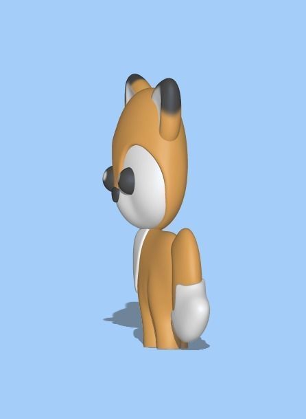 Fox Flat 3D print model_1