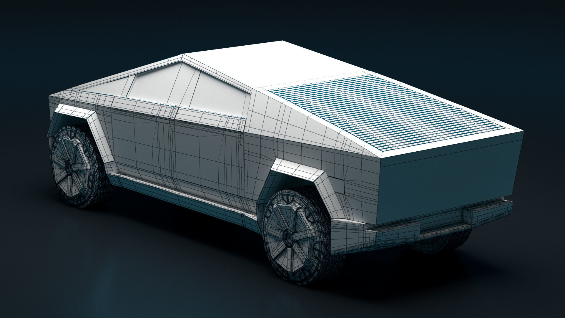 Tesla Cybertruck in Maya 2022 3D model_7
