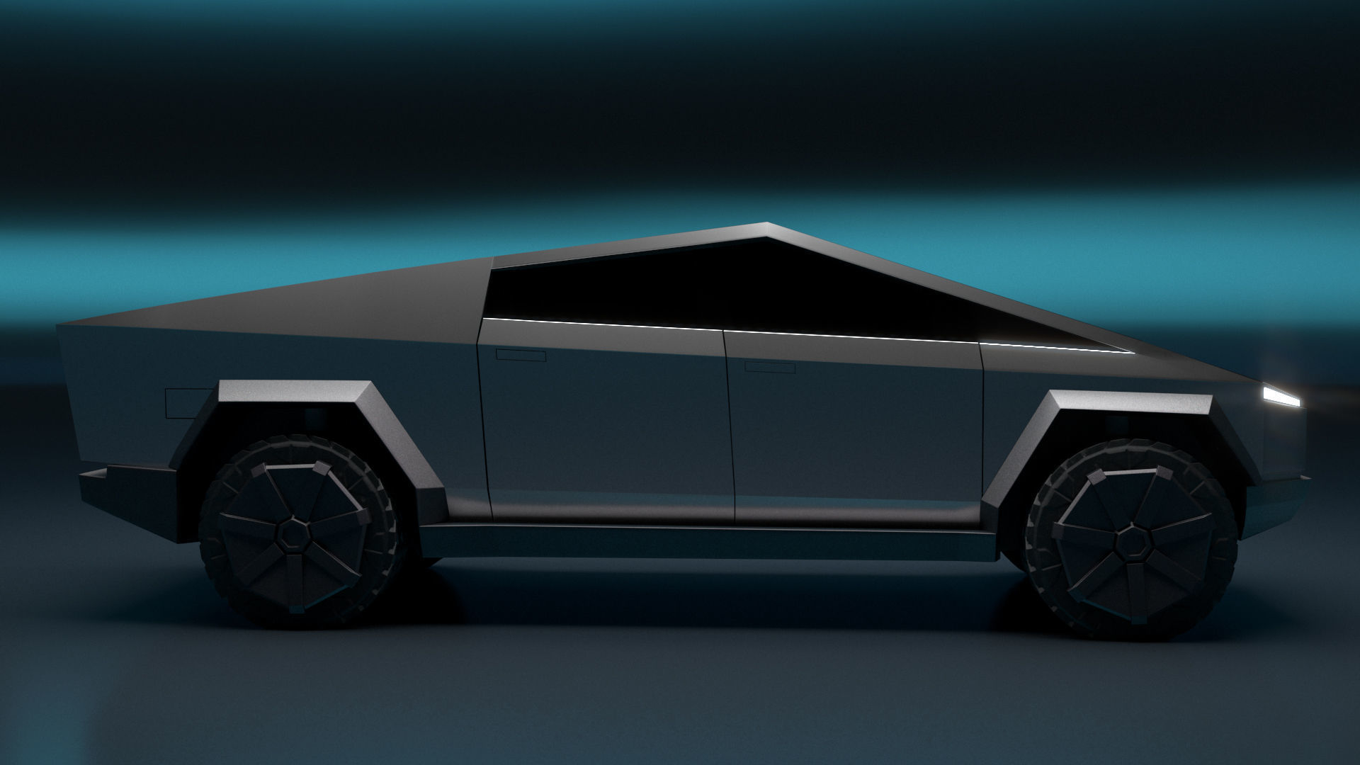 Tesla Cybertruck in Maya 2022 3D model_3