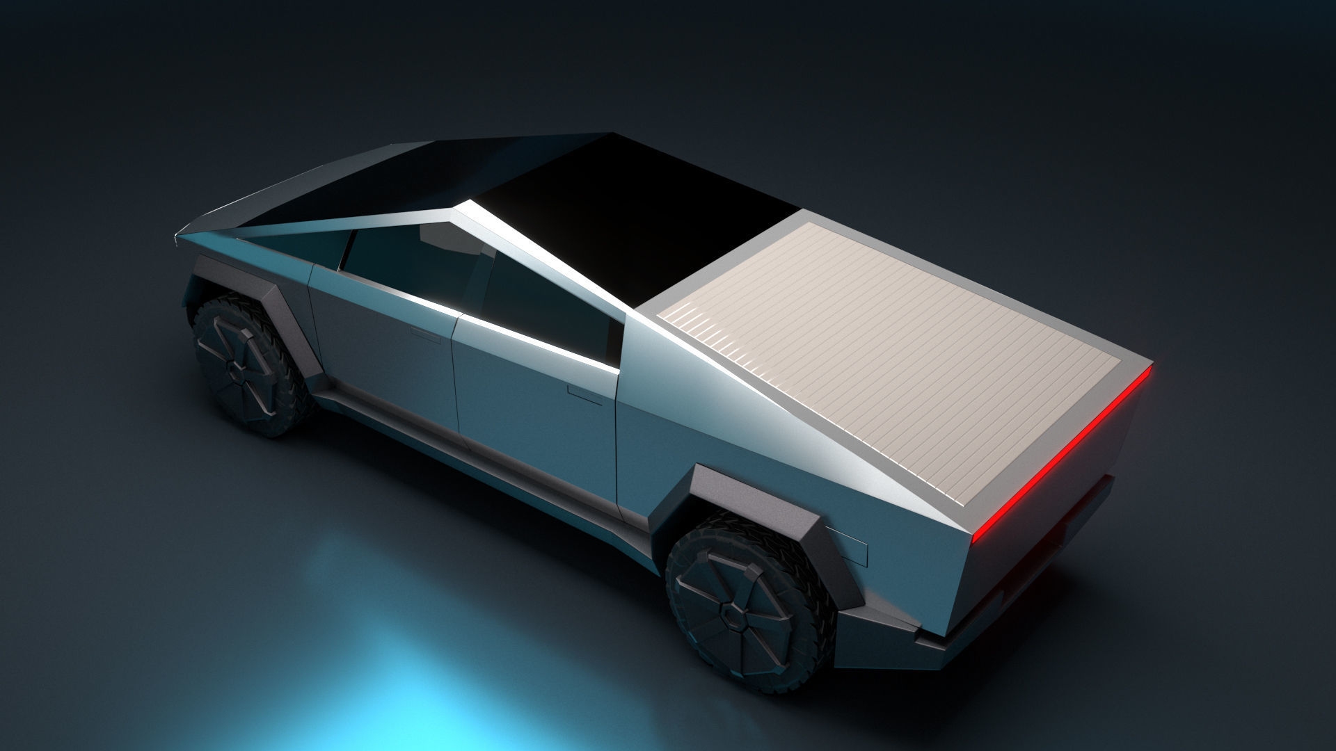 Tesla Cybertruck in Maya 2022 3D model_1