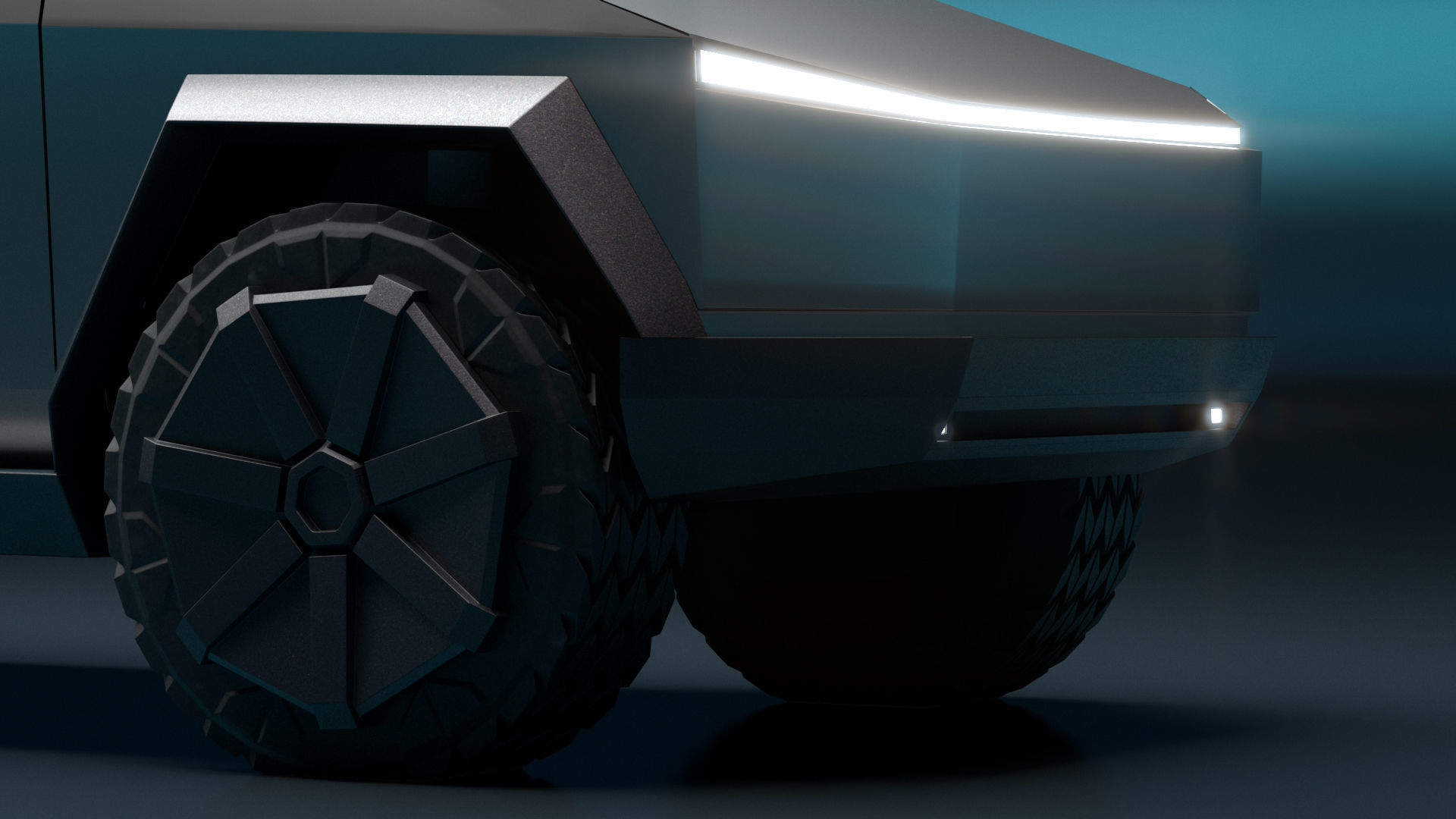 Tesla Cybertruck in Maya 2022 3D model_5