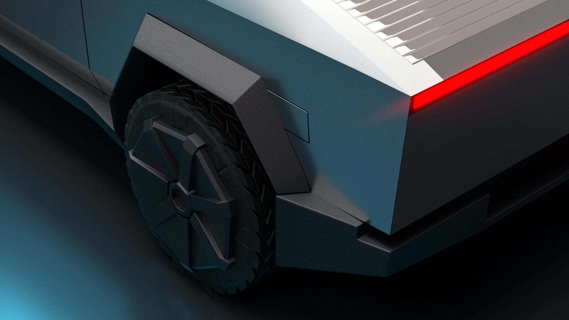 Tesla Cybertruck in Maya 2022 3D model_4