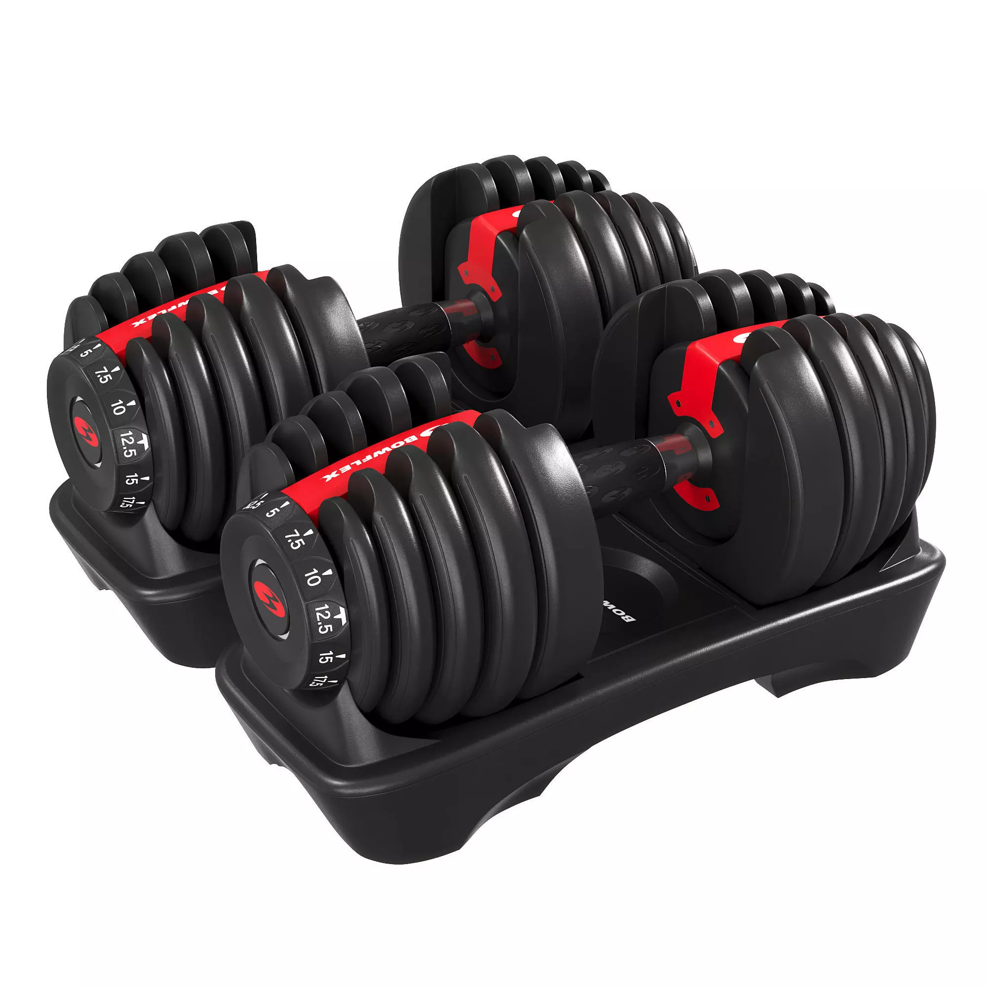 Bowflex Dumbbells Low-poly 3D model_0