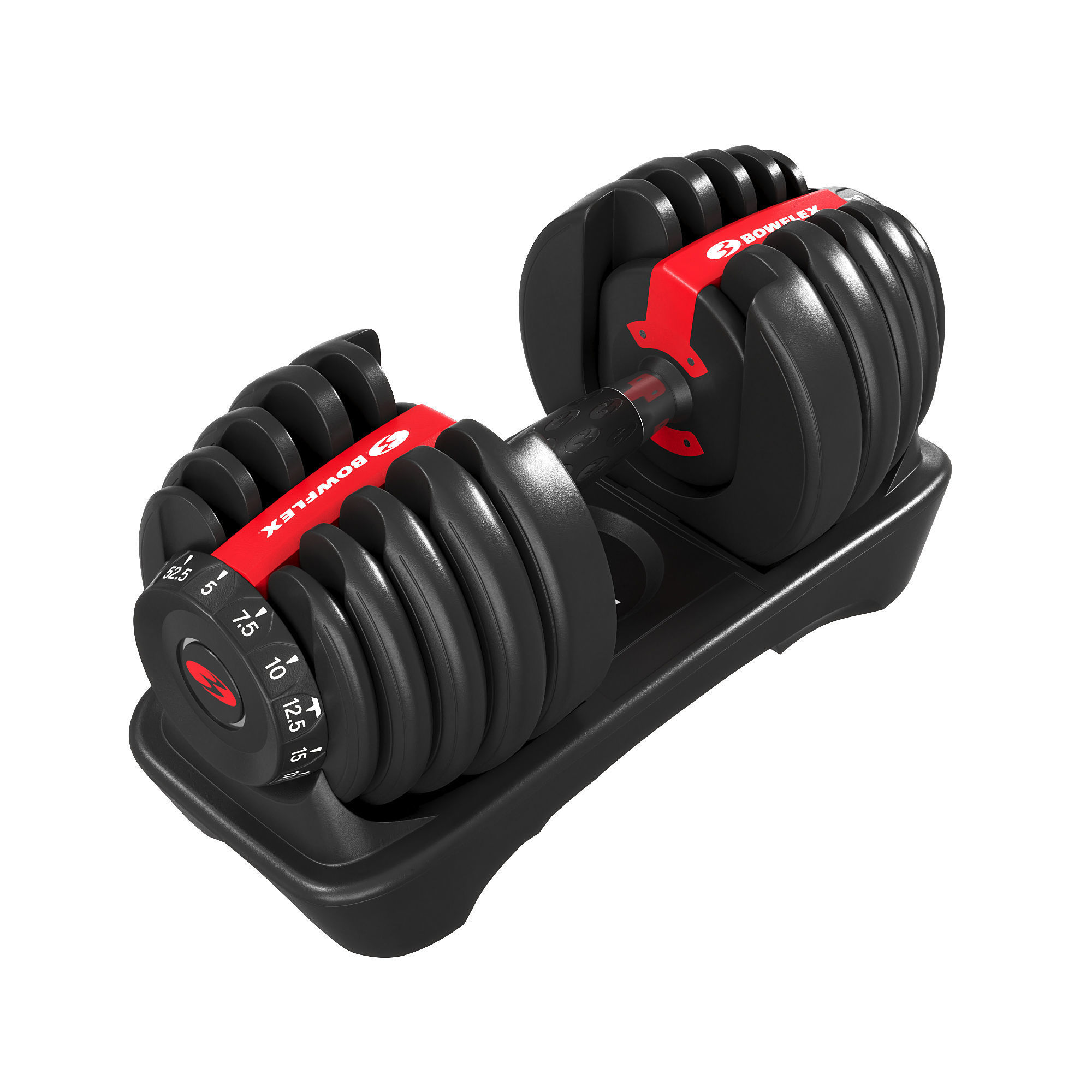 Bowflex Dumbbells Low-poly 3D model_3