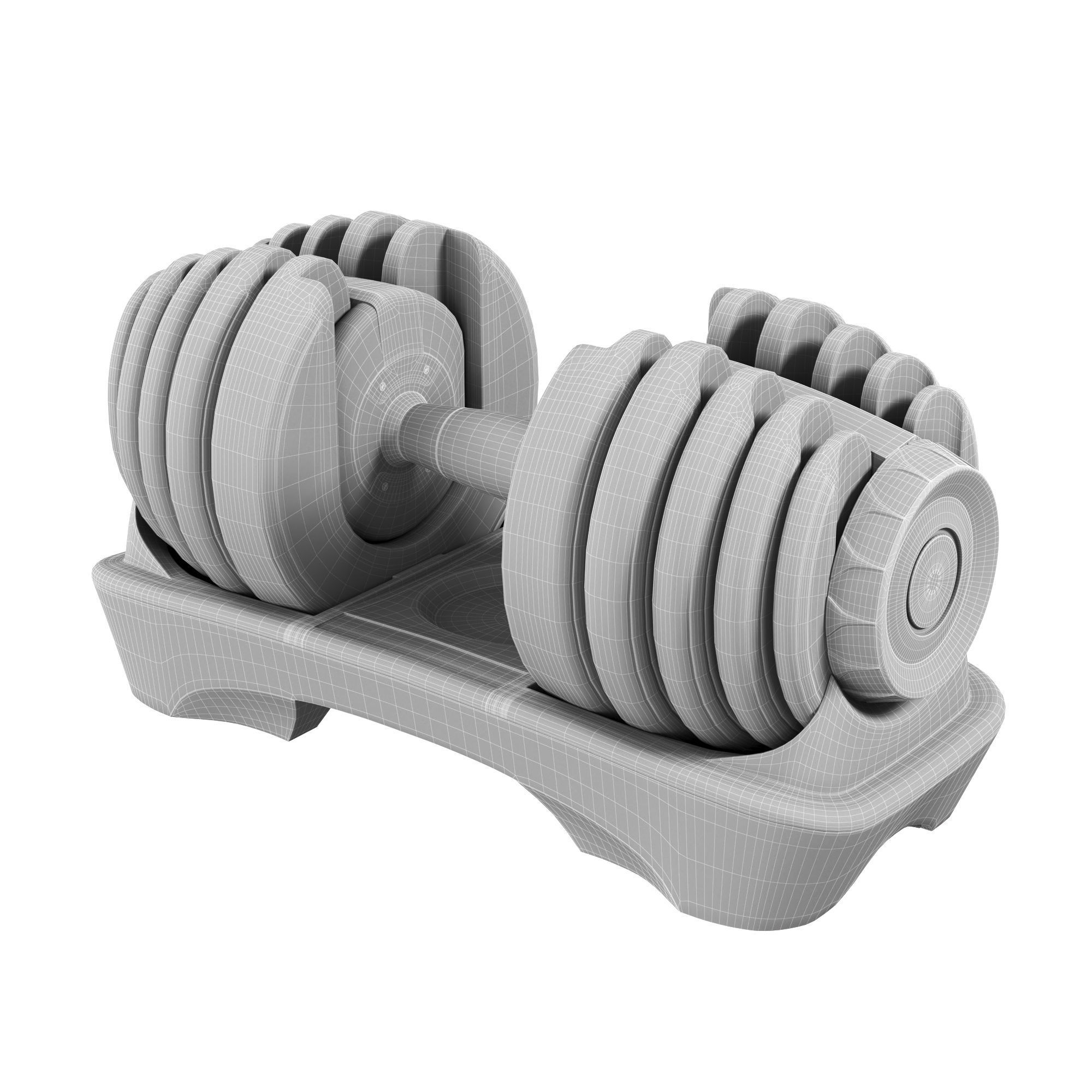 Bowflex Dumbbells Low-poly 3D model_6