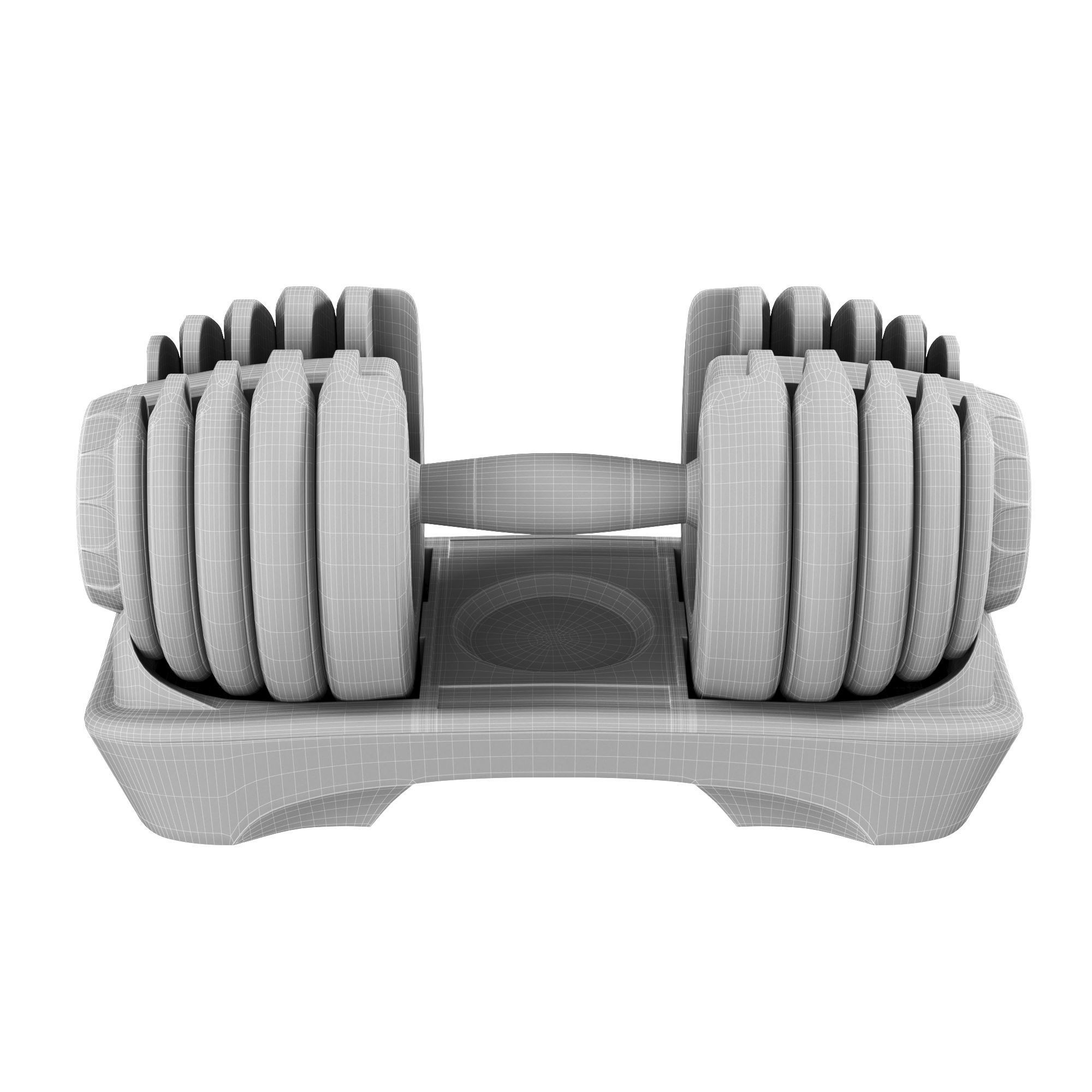 Bowflex Dumbbells Low-poly 3D model_7