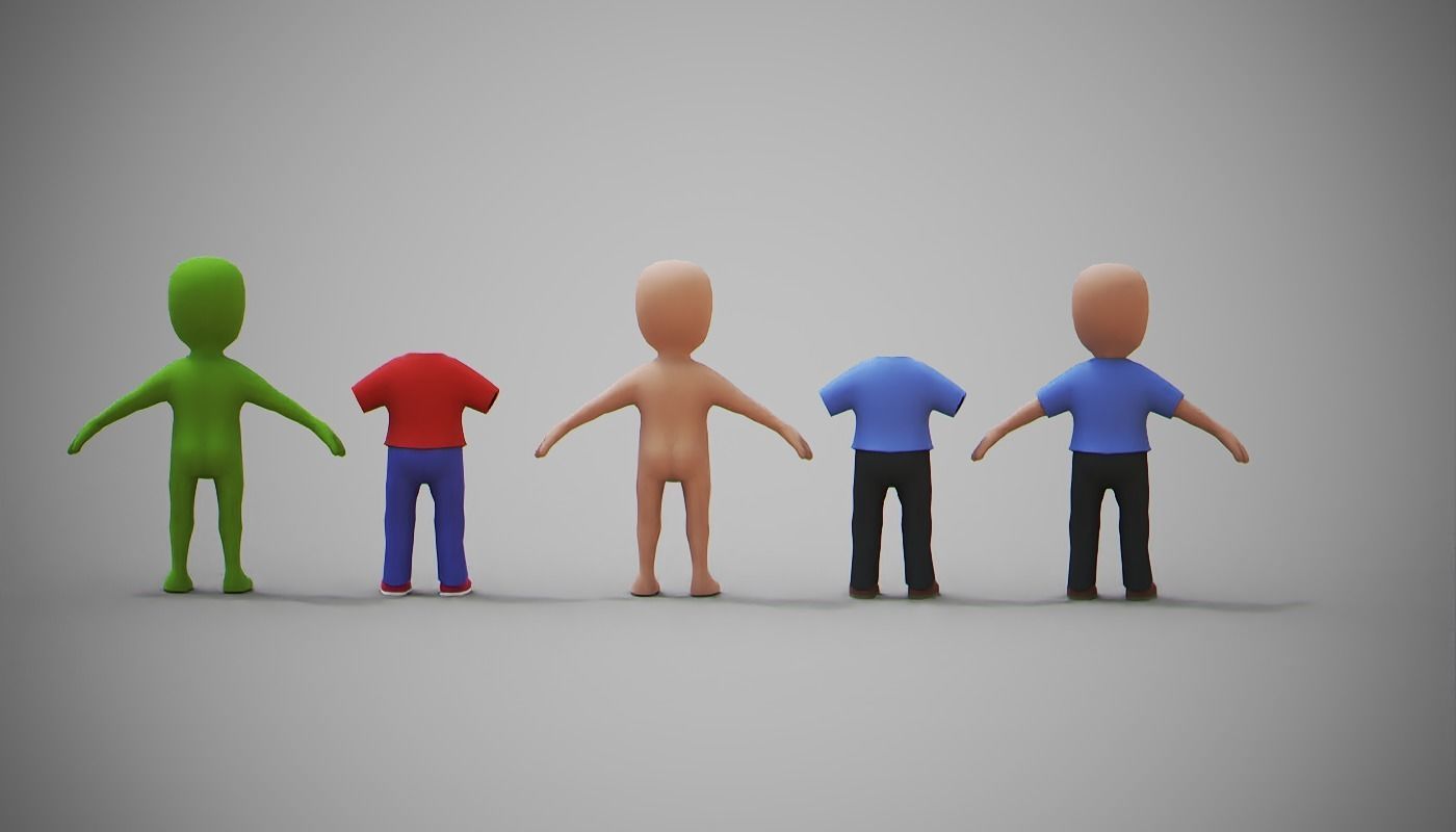 Hyper Casual Low Poly character Low-poly 3D model_3