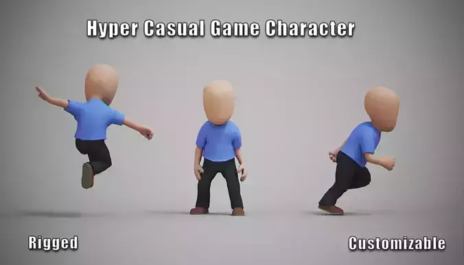 Hyper Casual Low Poly character Low-poly 3D model