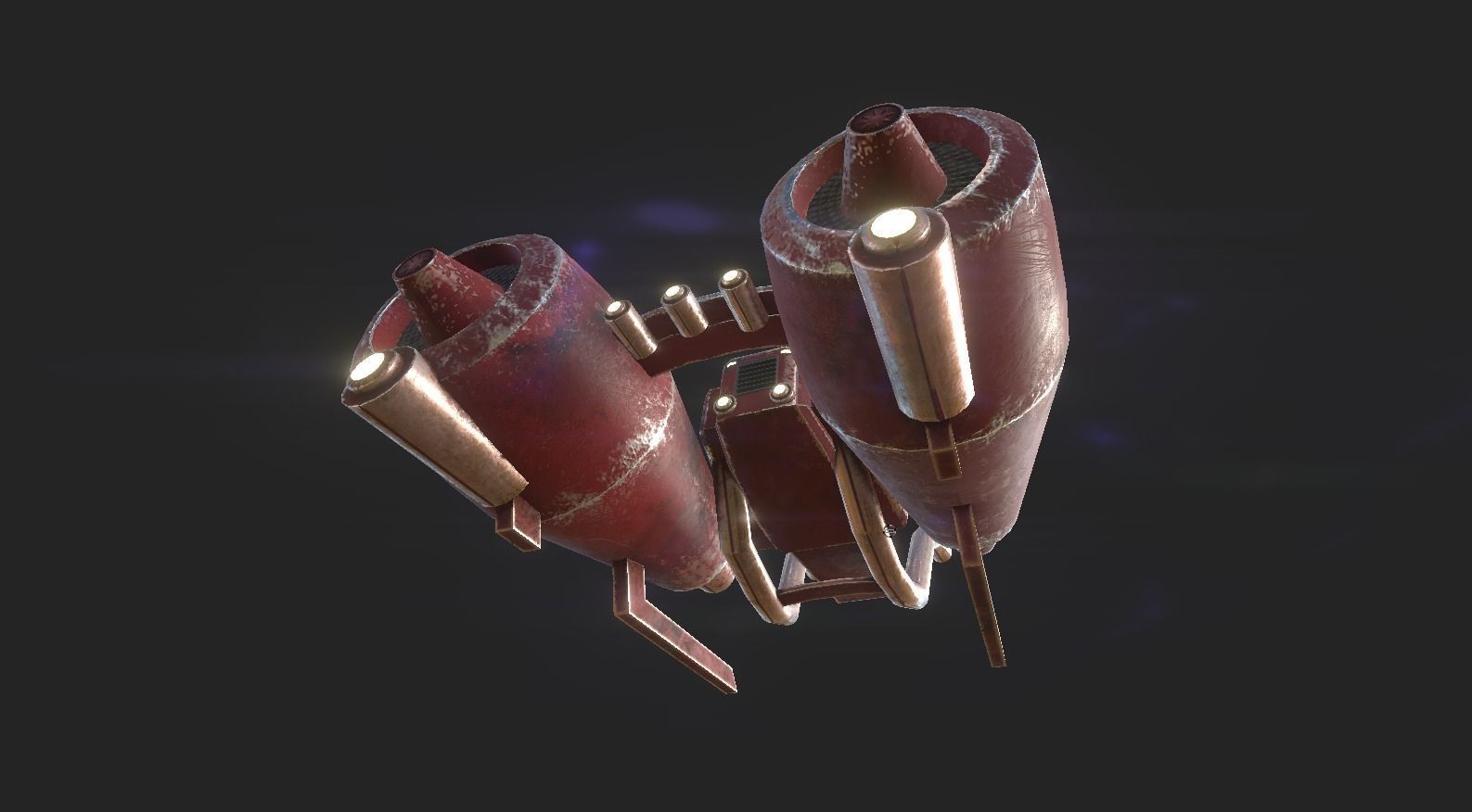 Aircraft Spaceship 01 - Futuristic Flying Vehicle Spacecraft Low-poly 3D model_6