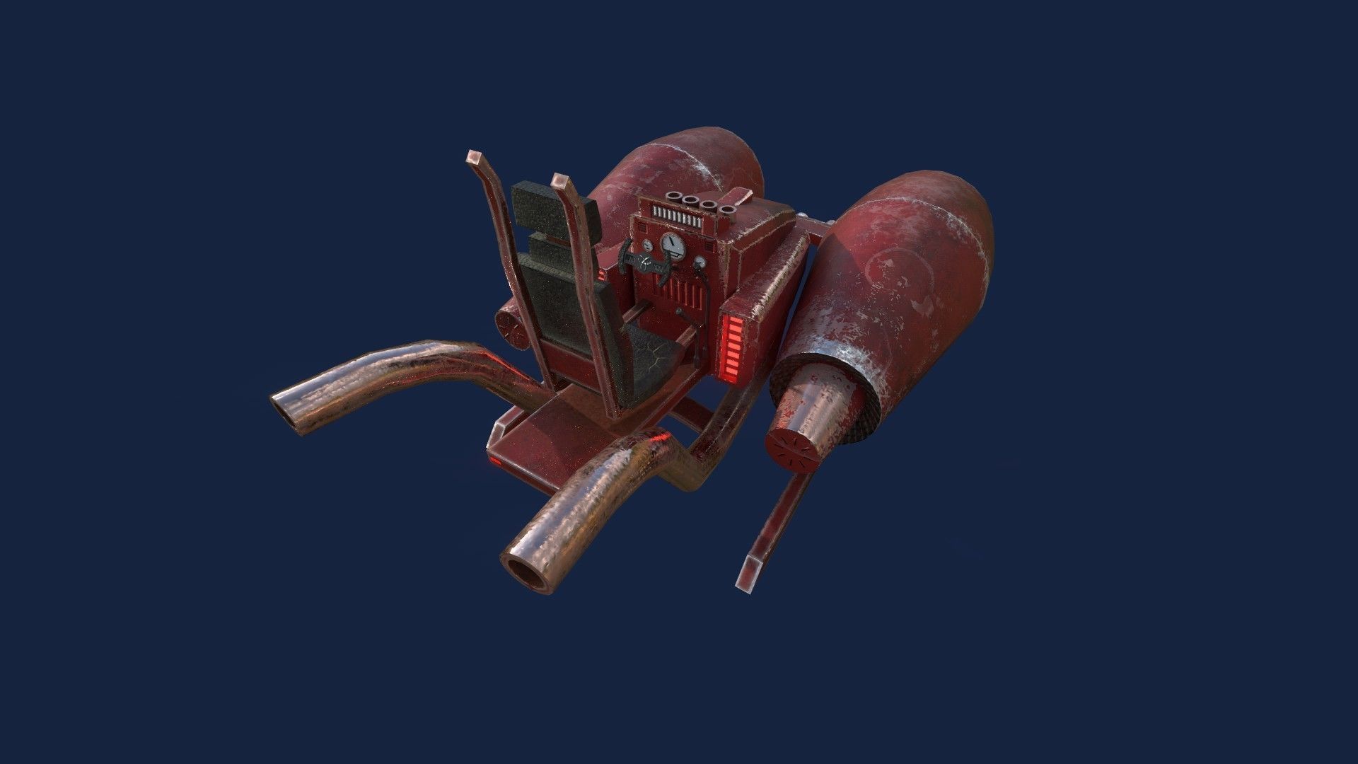 Aircraft Spaceship 01 - Futuristic Flying Vehicle Spacecraft Low-poly 3D model_1