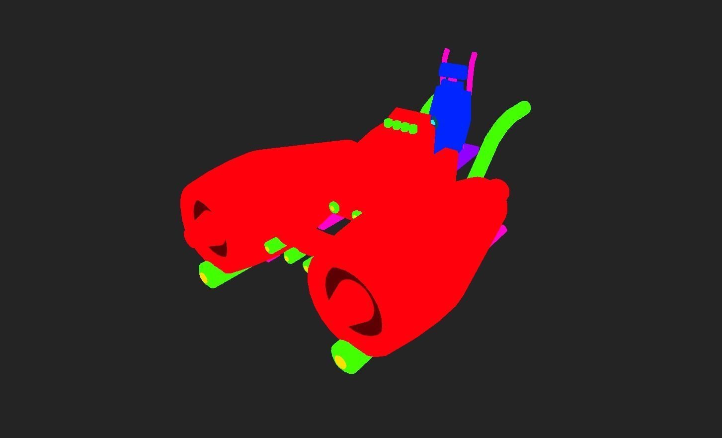 Aircraft Spaceship 01 - Futuristic Flying Vehicle Spacecraft Low-poly 3D model_7