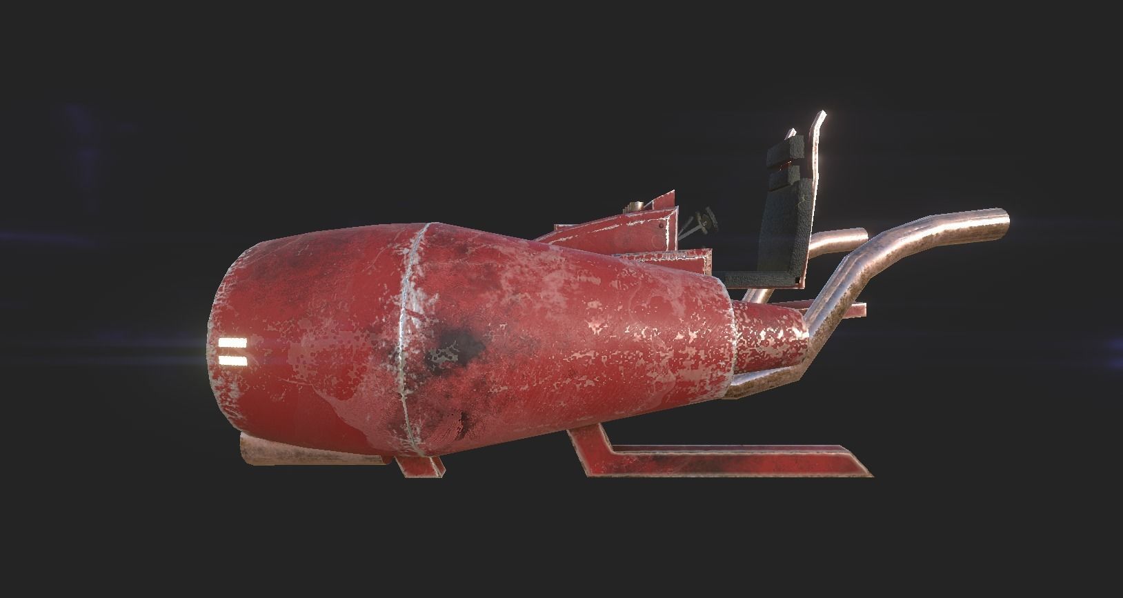 Aircraft Spaceship 01 - Futuristic Flying Vehicle Spacecraft Low-poly 3D model_3