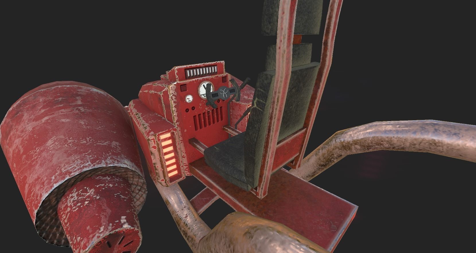 Aircraft Spaceship 01 - Futuristic Flying Vehicle Spacecraft Low-poly 3D model_5