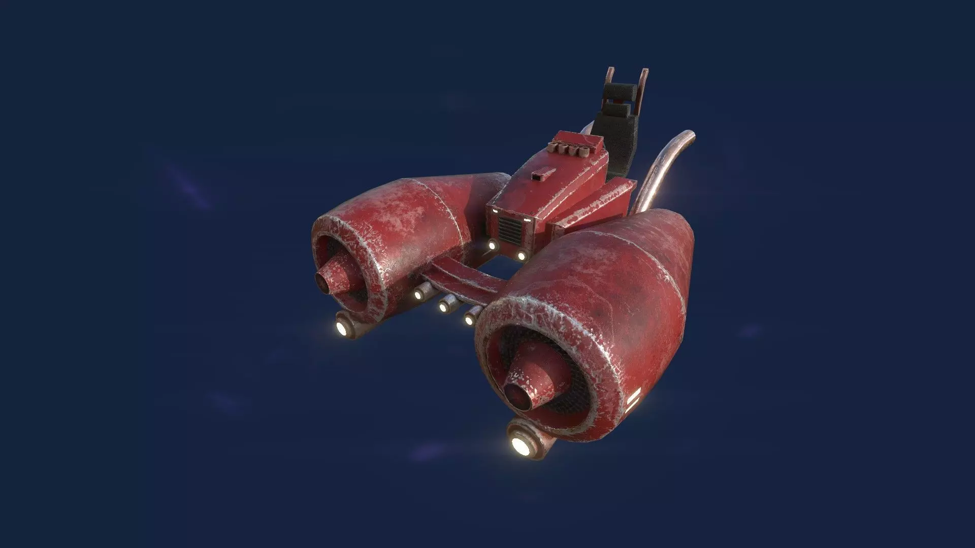 Aircraft Spaceship 01 - Futuristic Flying Vehicle Spacecraft Low-poly 3D model_0