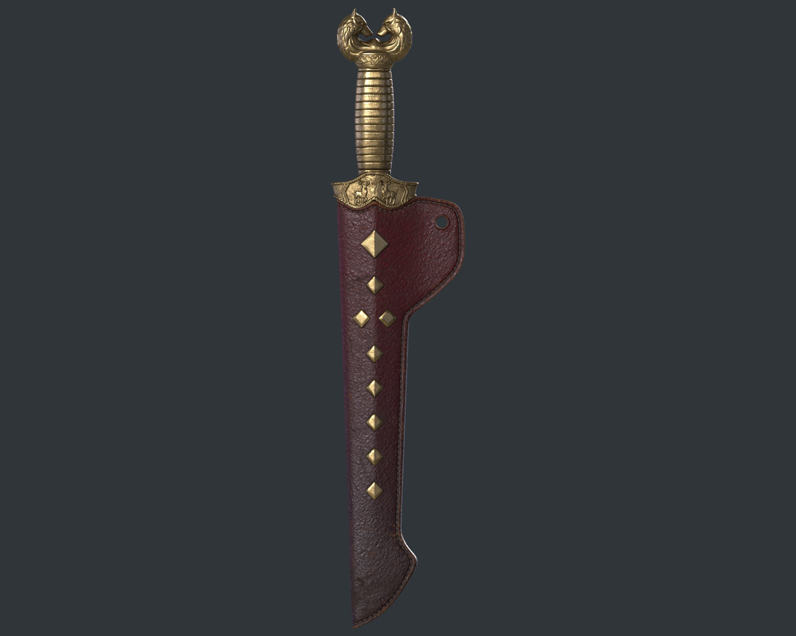 SubD Scythian Sword - 01 3D model_1