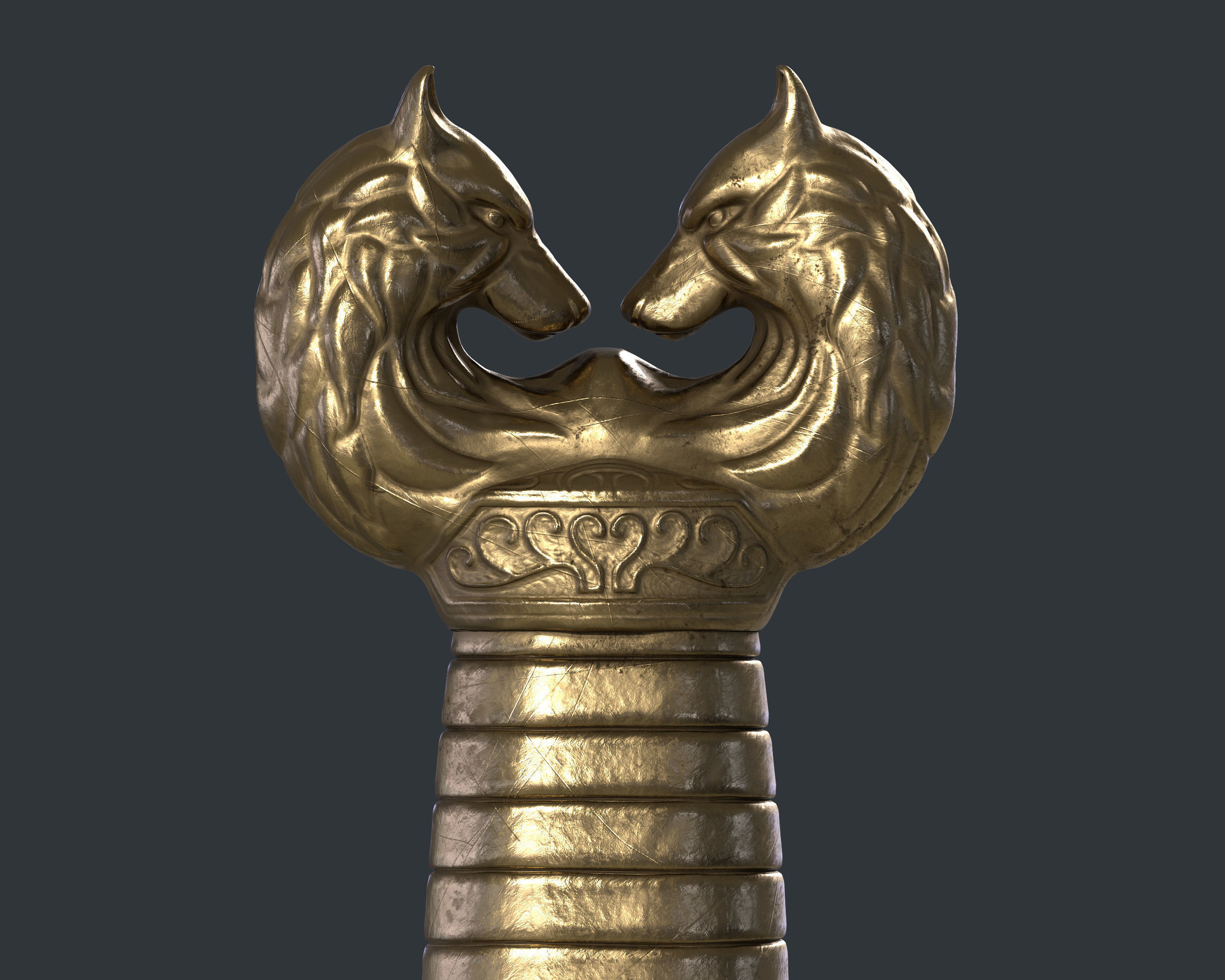 SubD Scythian Sword - 01 3D model_7