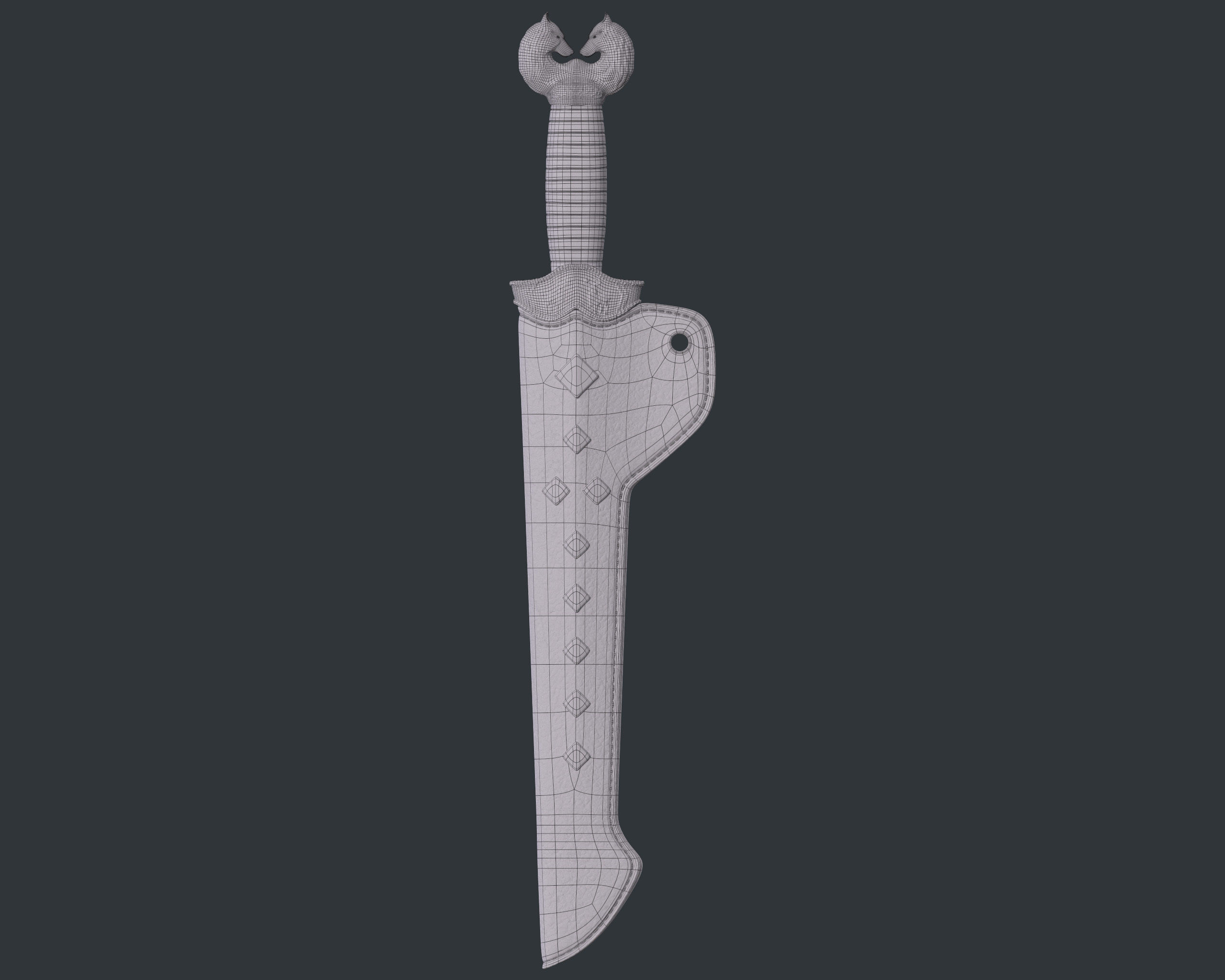 SubD Scythian Sword - 01 3D model_2