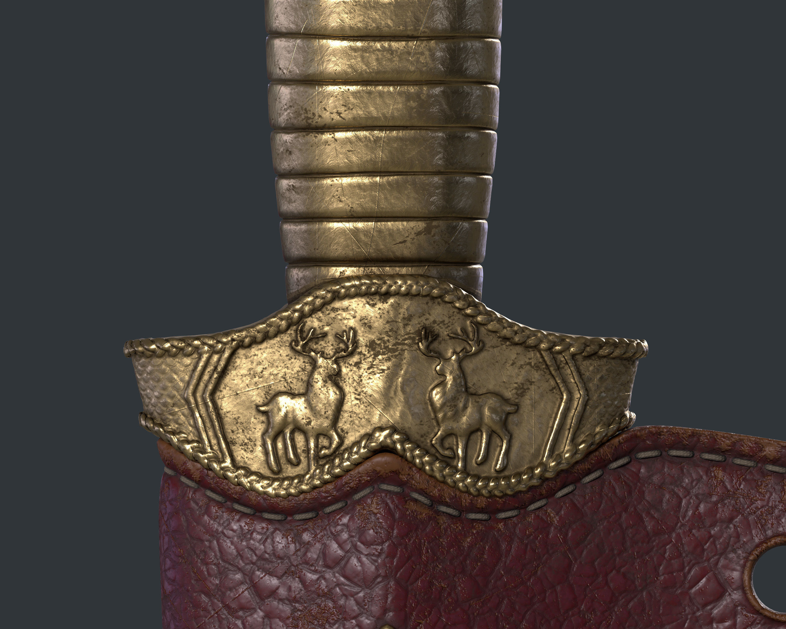 SubD Scythian Sword - 01 3D model_9