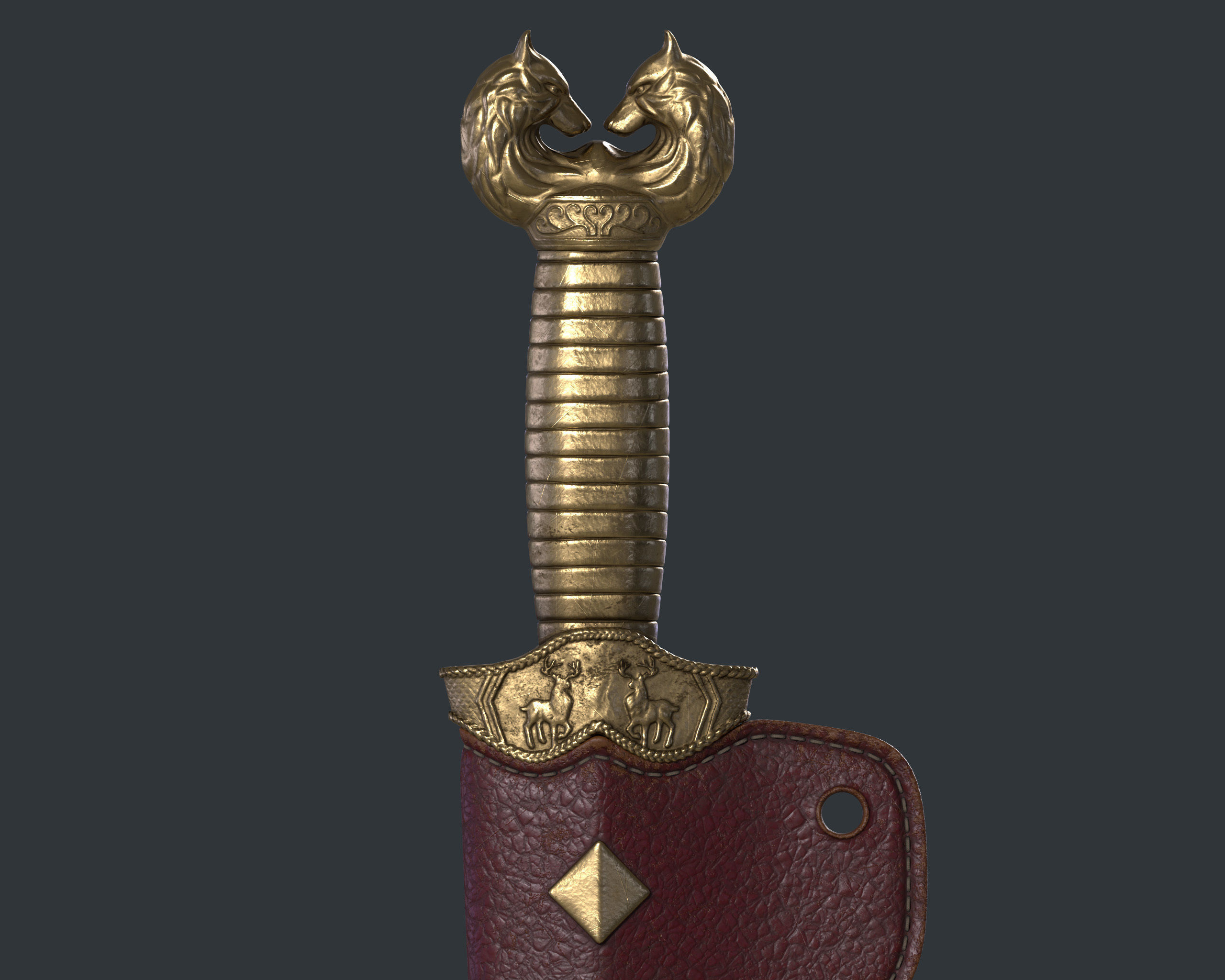 SubD Scythian Sword - 01 3D model_5