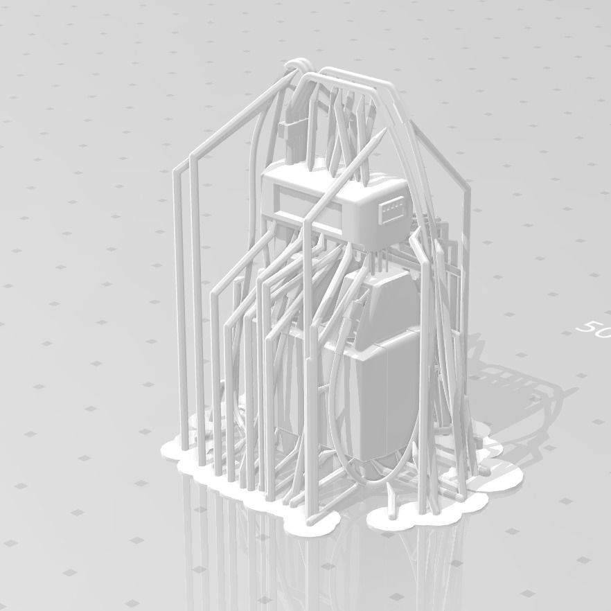 GARAGE FUEL PUMP 7MM SCALE O GAUGE MODEL RAILWAY 3D print model_3