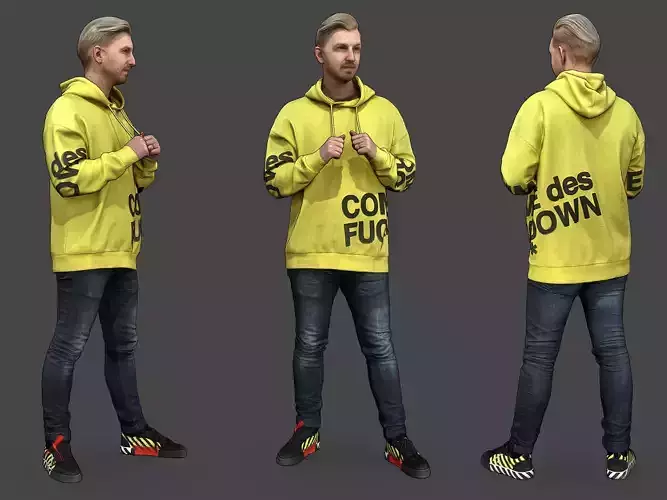 Stylized Man Character 3D model