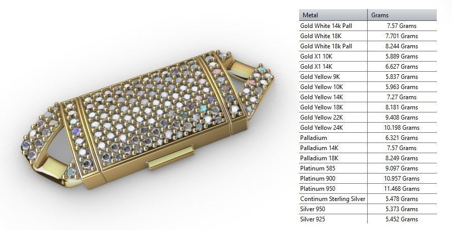 10 MM CUBAN LINK CHAIN 2 ROWS DIAMOND BRACELET OR NECKLACE 3D print model_6