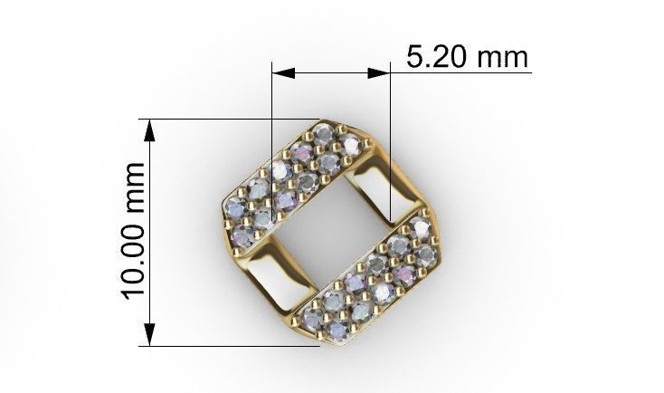 10 MM CUBAN LINK CHAIN 2 ROWS DIAMOND BRACELET OR NECKLACE 3D print model_7