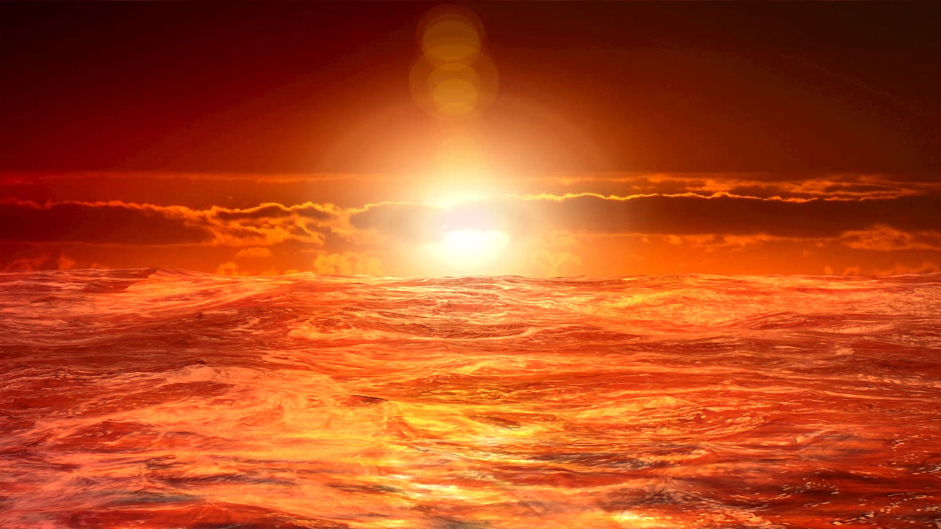 Sea Animated Low-poly 3D model_4