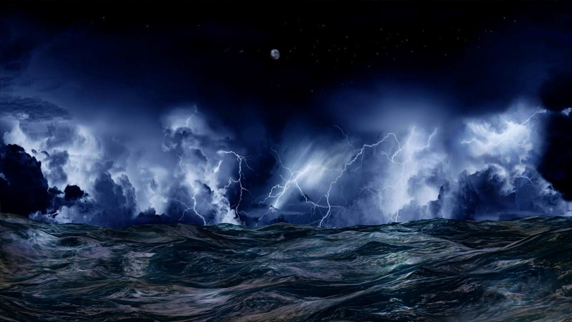 Sea Animated Low-poly 3D model_6