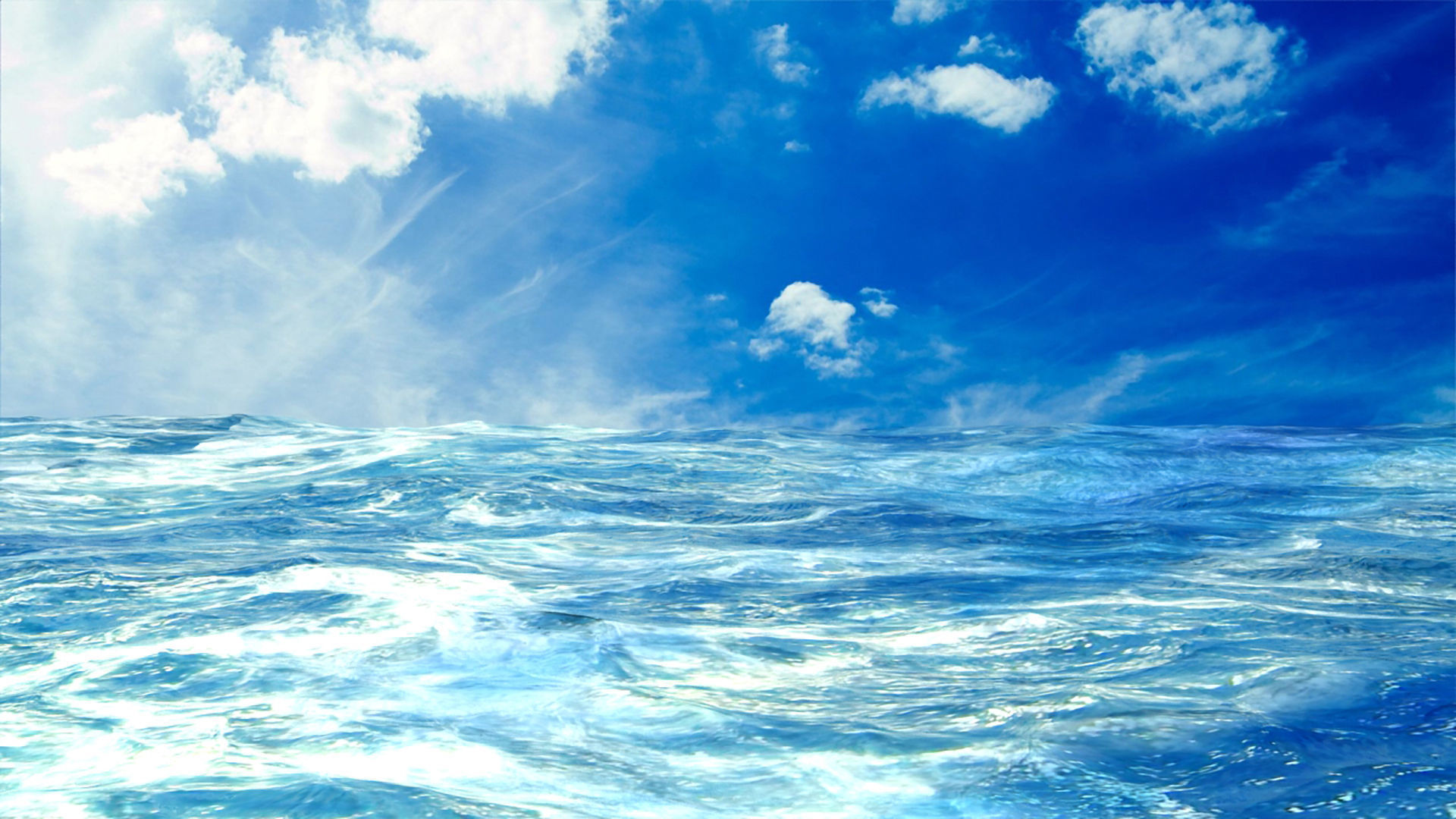 Sea Animated Low-poly 3D model_3