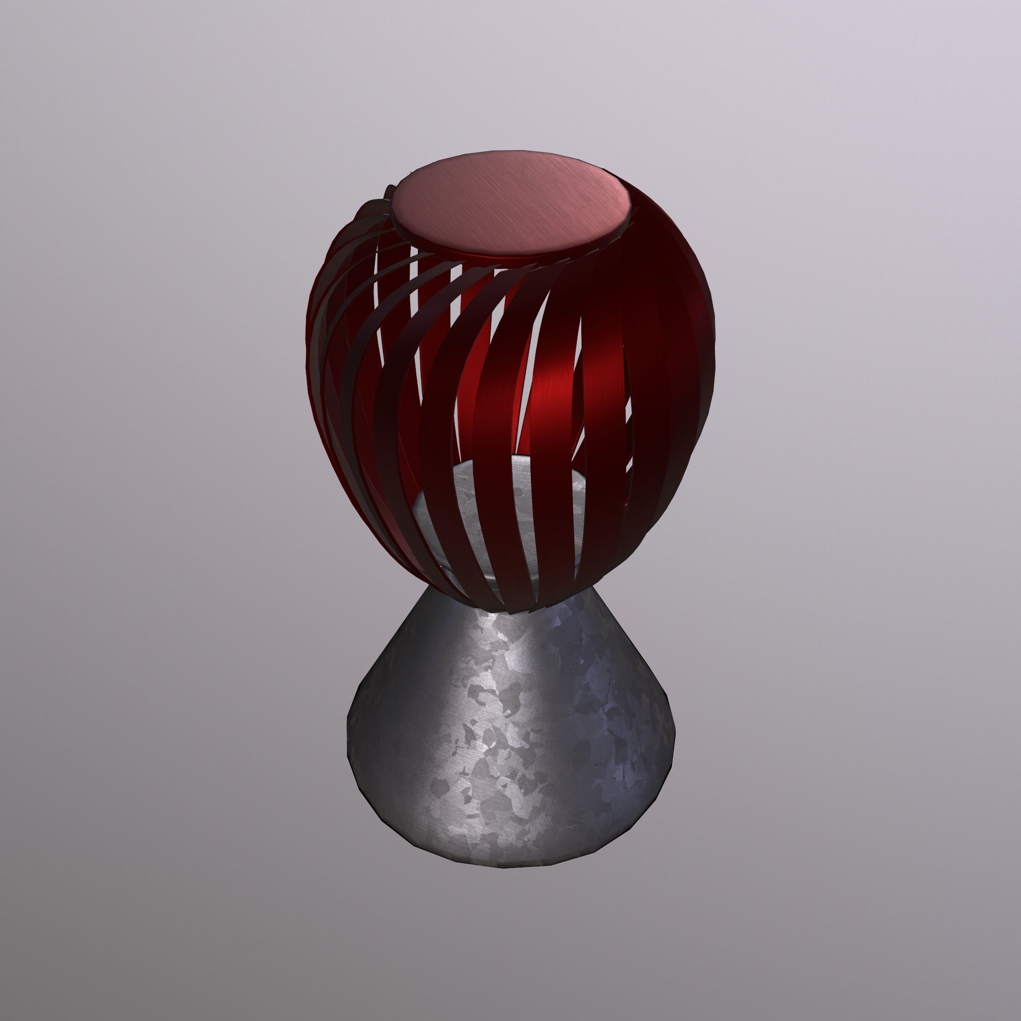 Roof Wind Turbine Low-poly 3D model_7