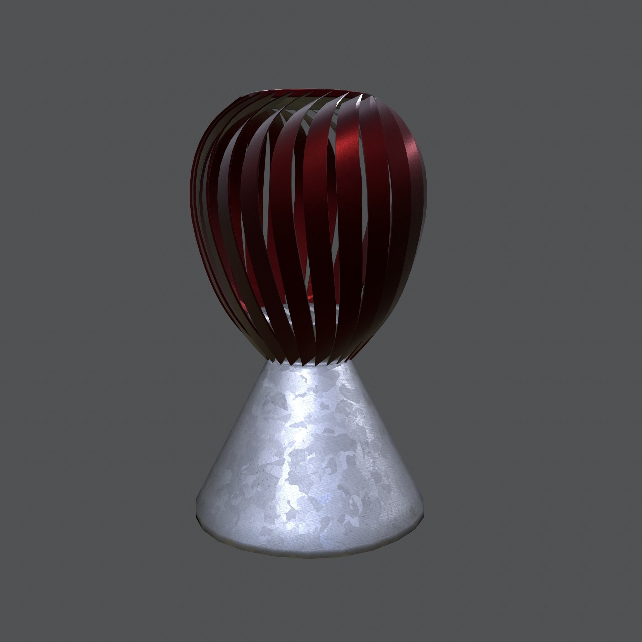 Roof Wind Turbine Low-poly 3D model_3