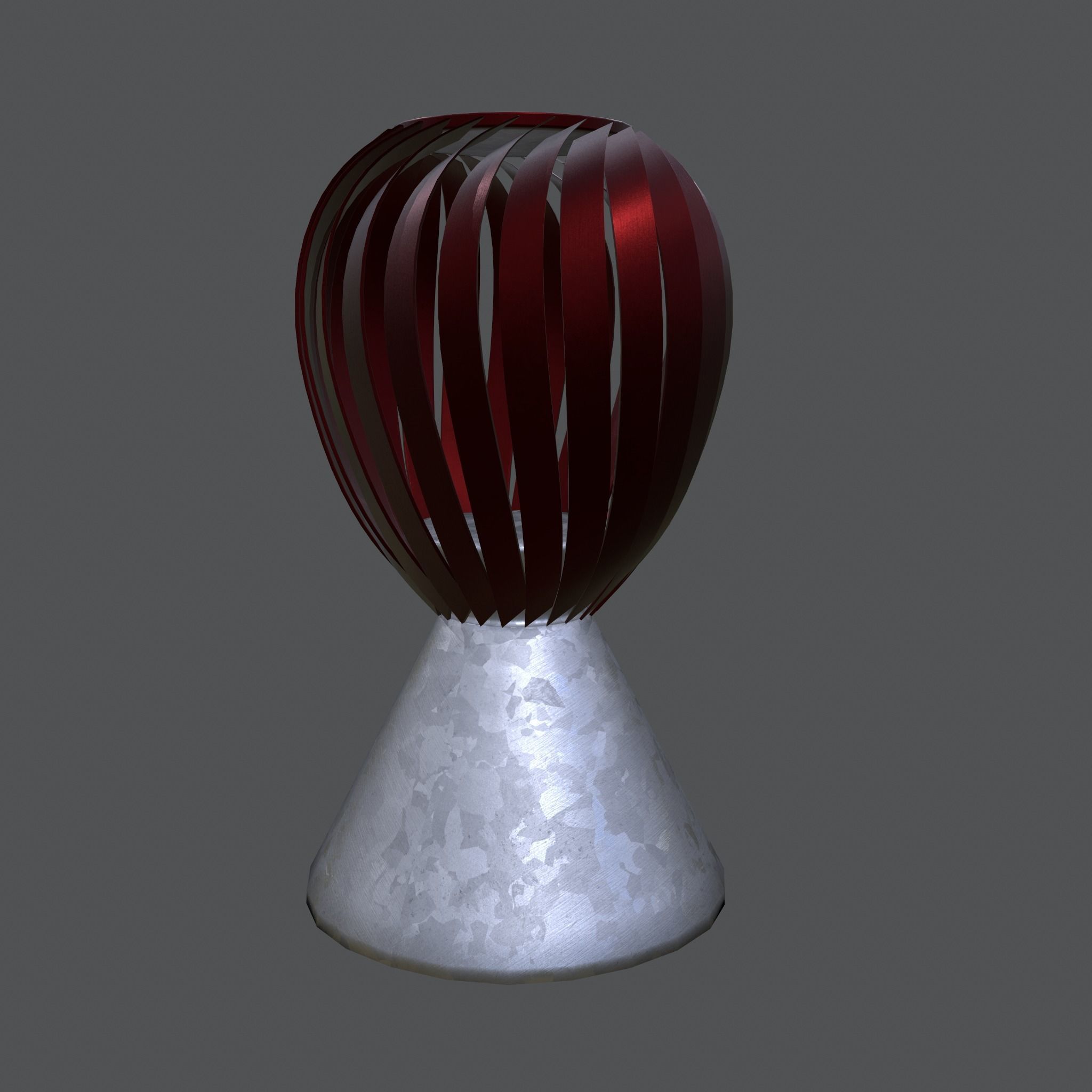 Roof Wind Turbine Low-poly 3D model_5