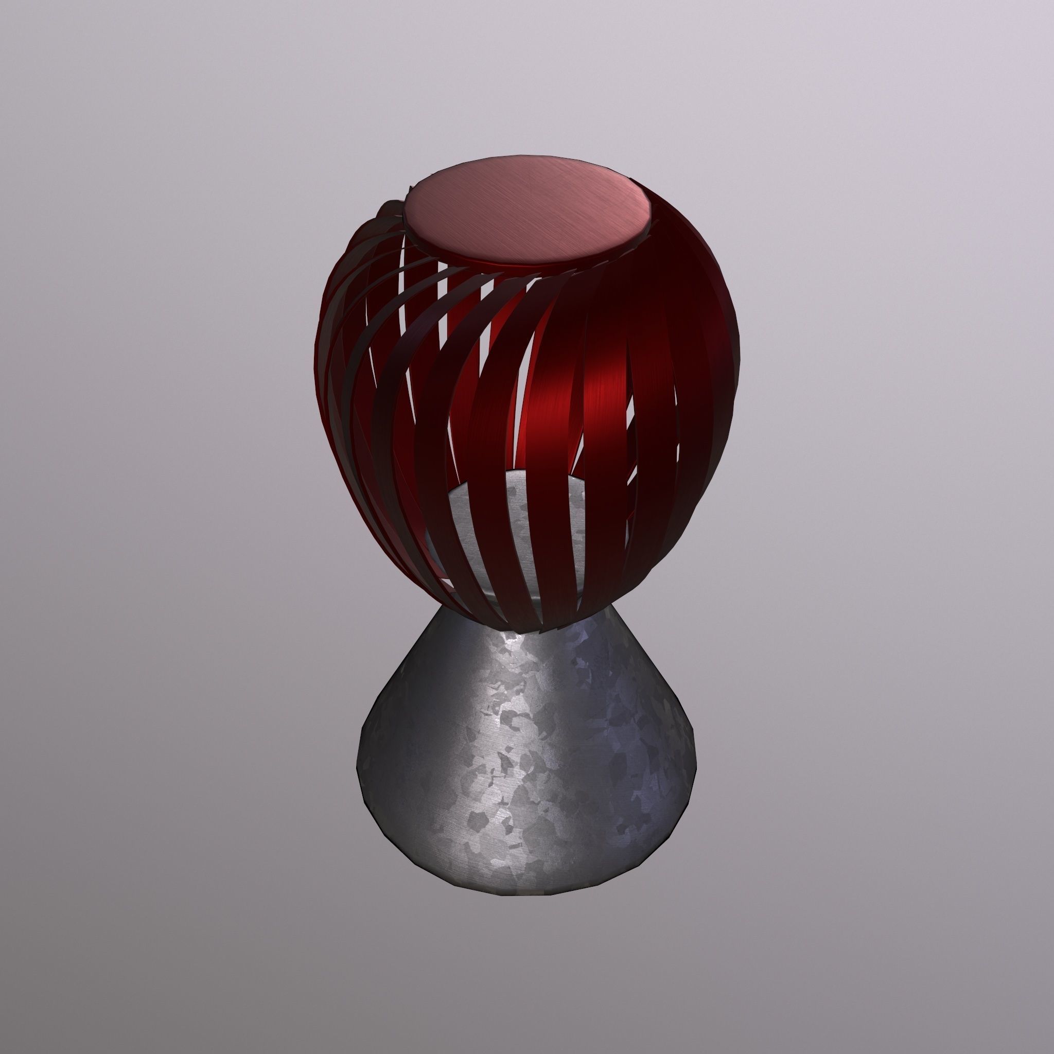 Roof Wind Turbine Low-poly 3D model_6