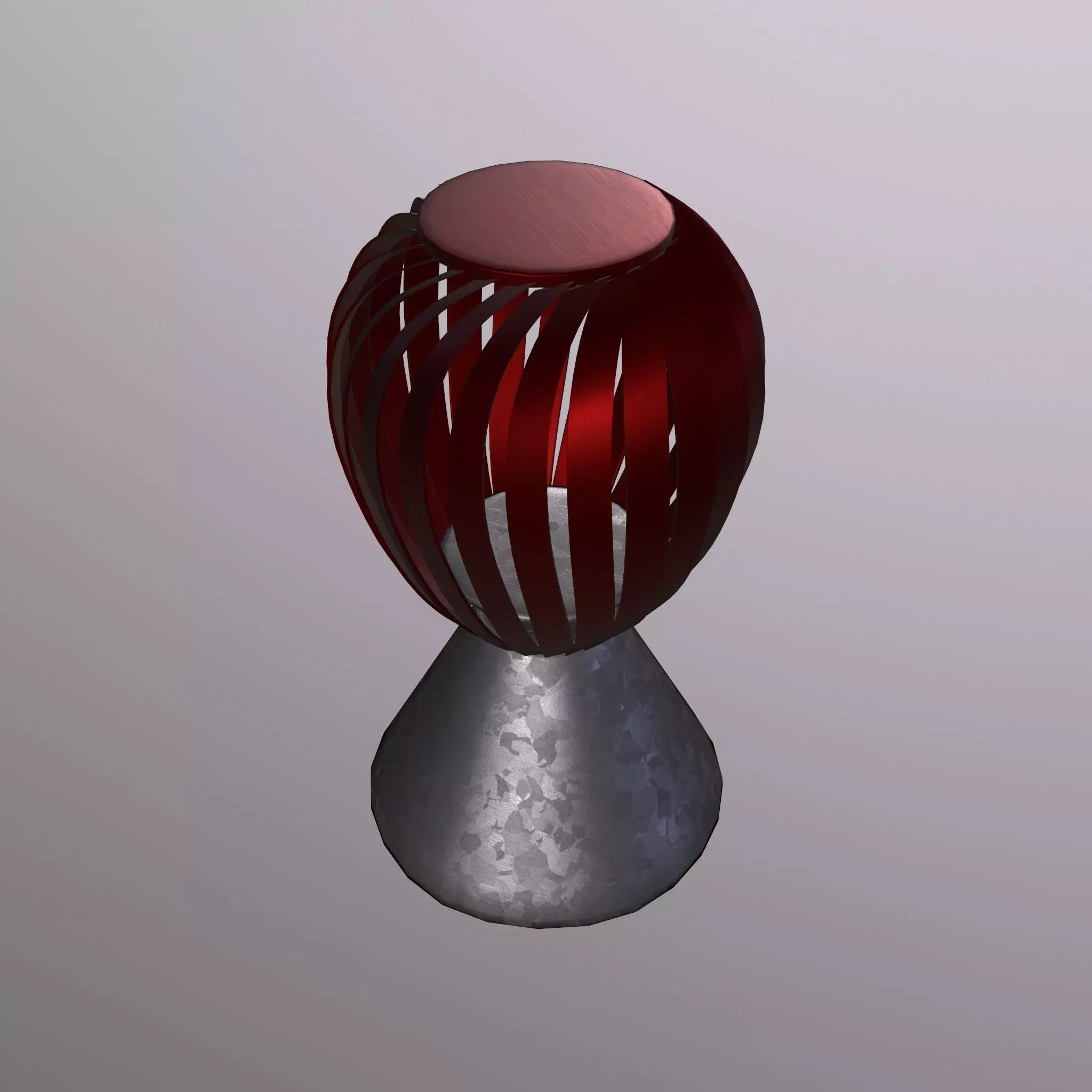 Roof Wind Turbine Low-poly 3D model_0