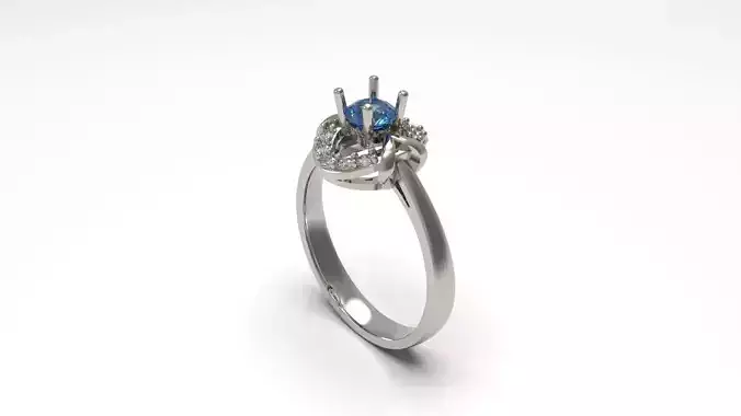 Woman Solitaire Ring 57