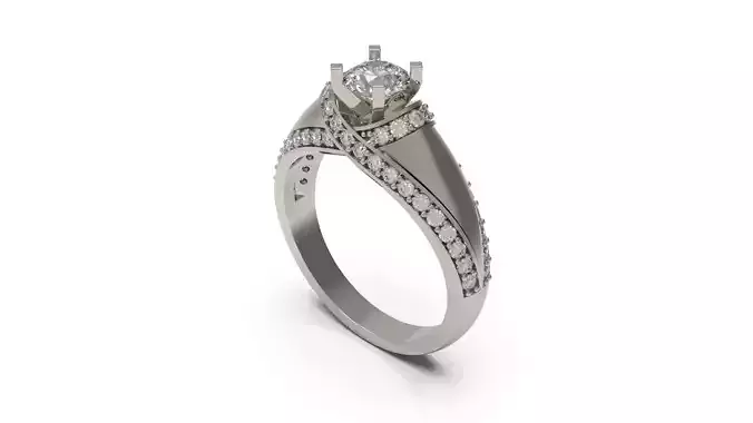 Woman Solitaire Ring 59