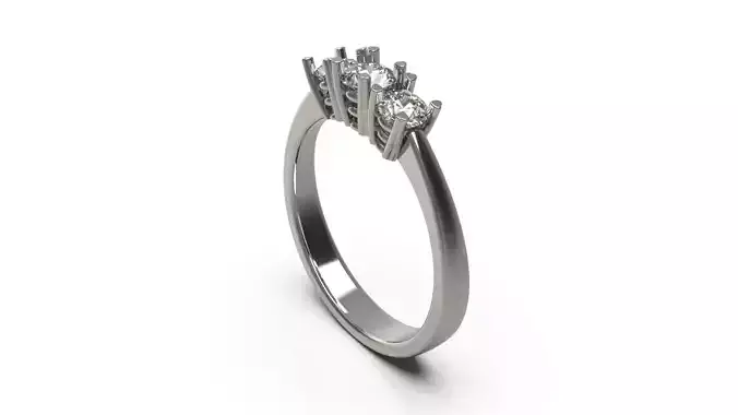 Woman Solitaire Ring 61