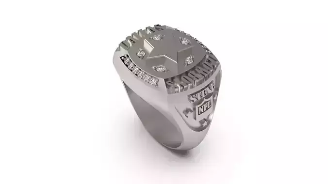 Dallas Man Signet Ring 15 3D print model