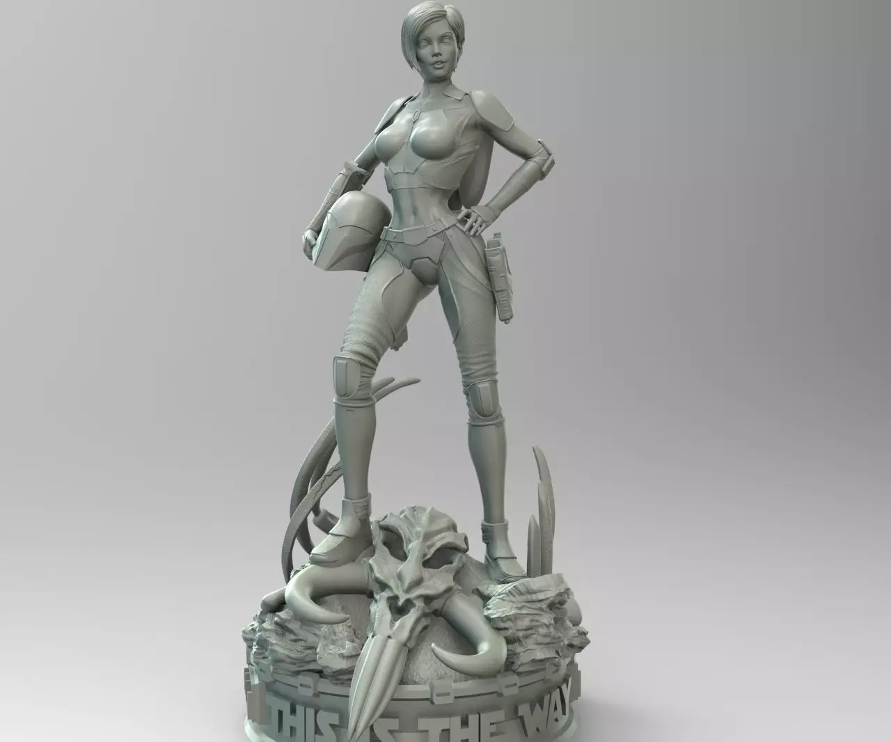 Star Wars Mandalorian Pin Up Girl 3D print model_0