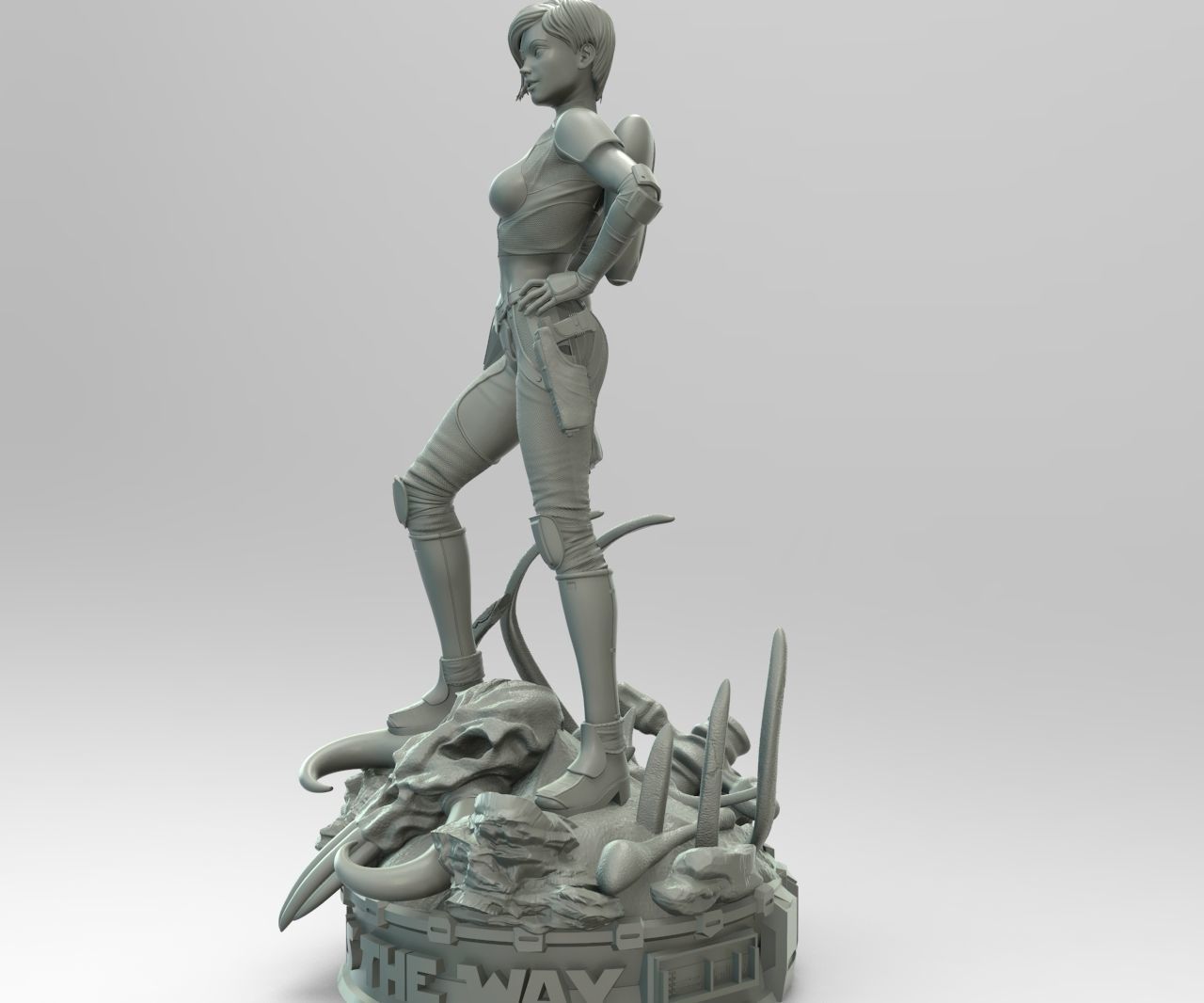 Star Wars Mandalorian Pin Up Girl 3D print model_1