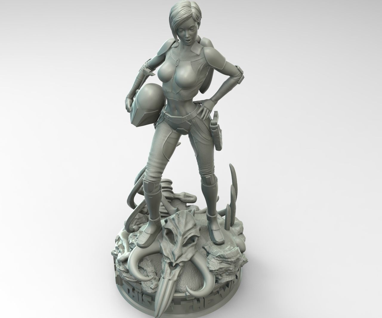 Star Wars Mandalorian Pin Up Girl 3D print model_4